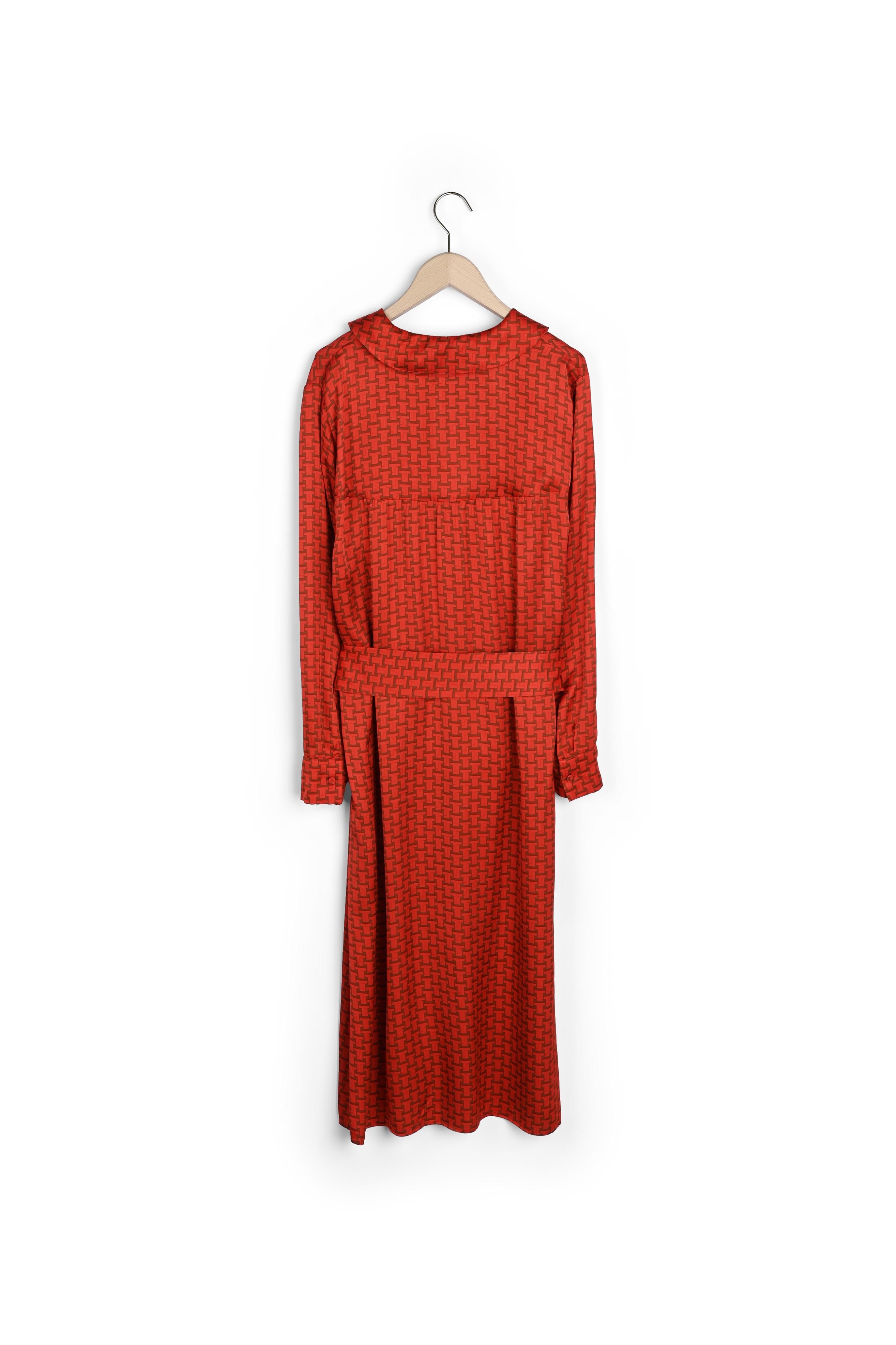 Robe Rachele rouge imprimé monogramme Faume - seconde main