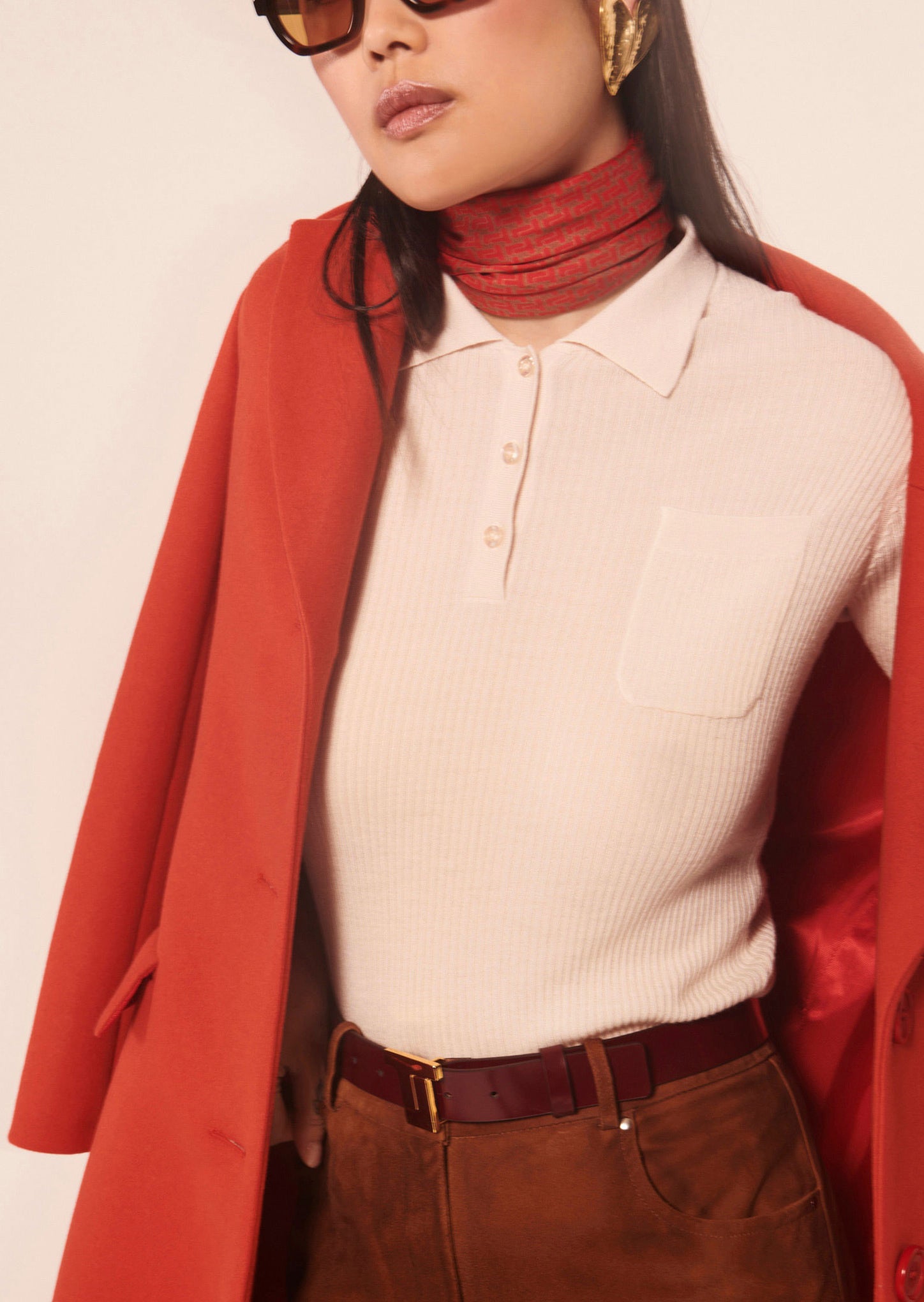 Pull Pam écru en laine merinos Faume - seconde main