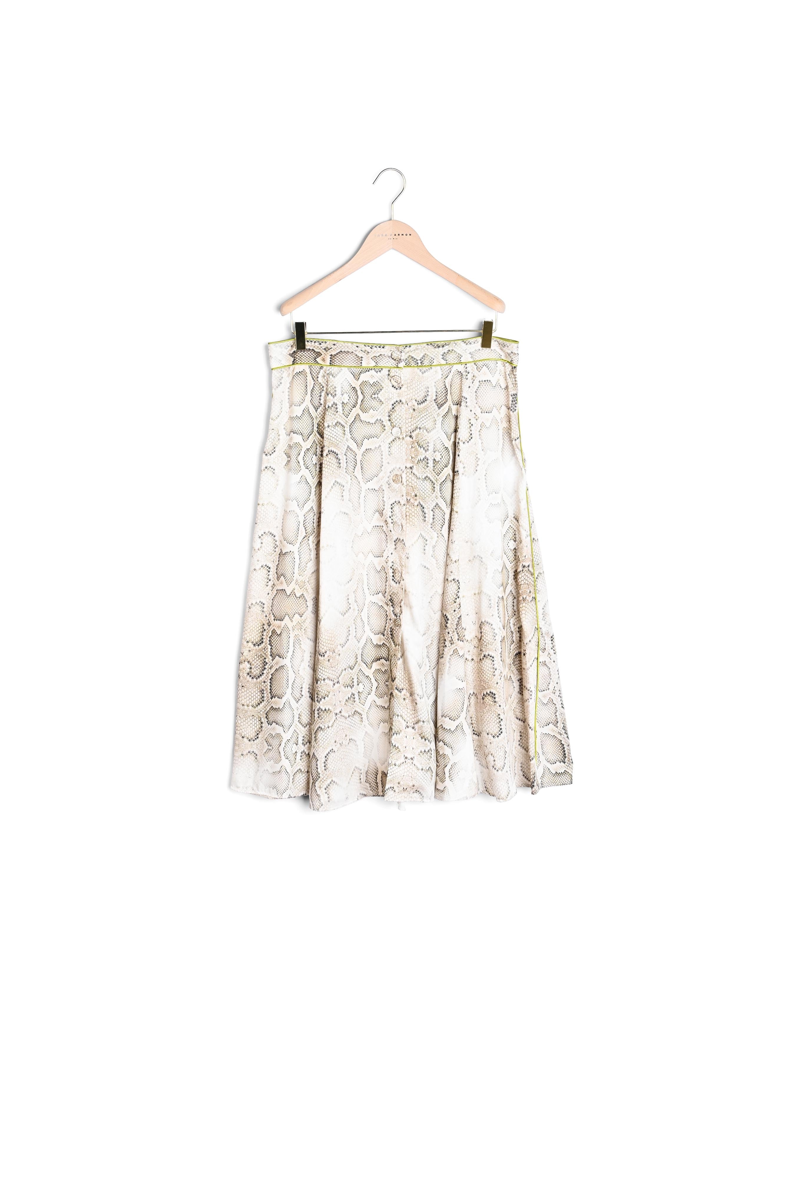 Jupe Jessa écrue imprimé python Faume - seconde main