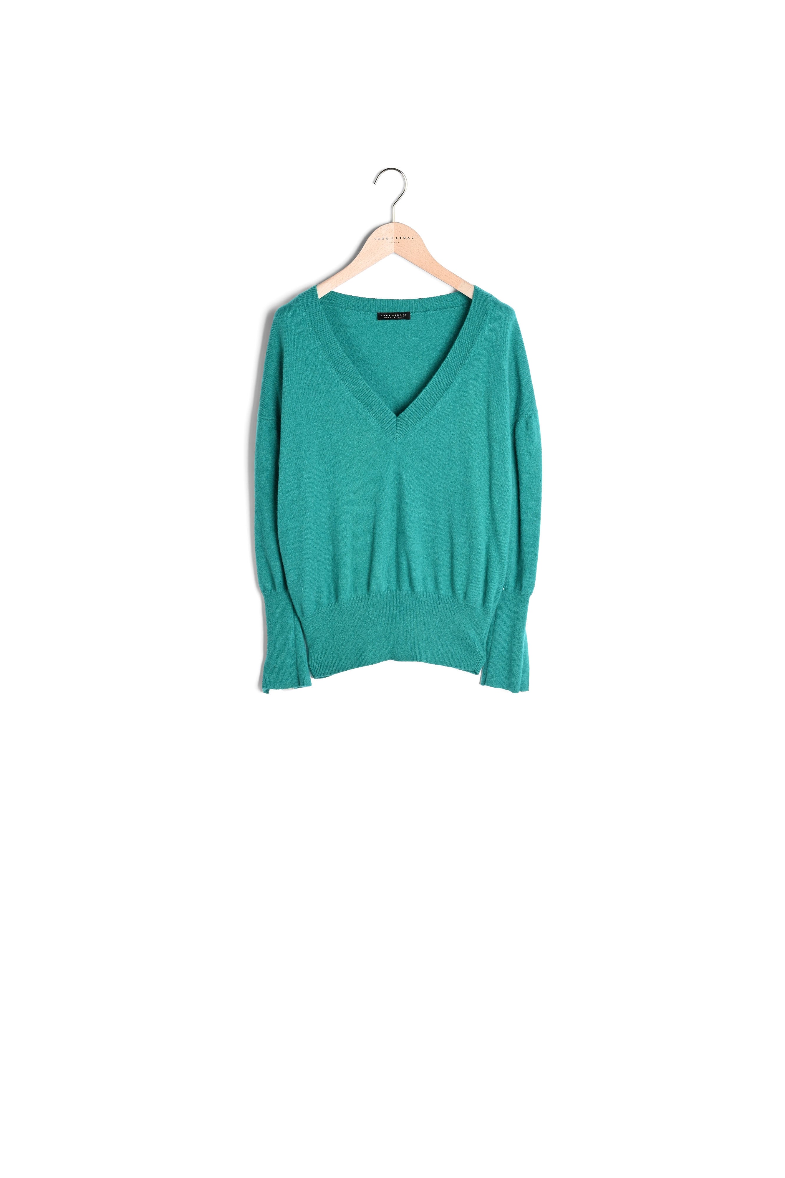 Pull Poudre émeraude en cachemire Faume - seconde main