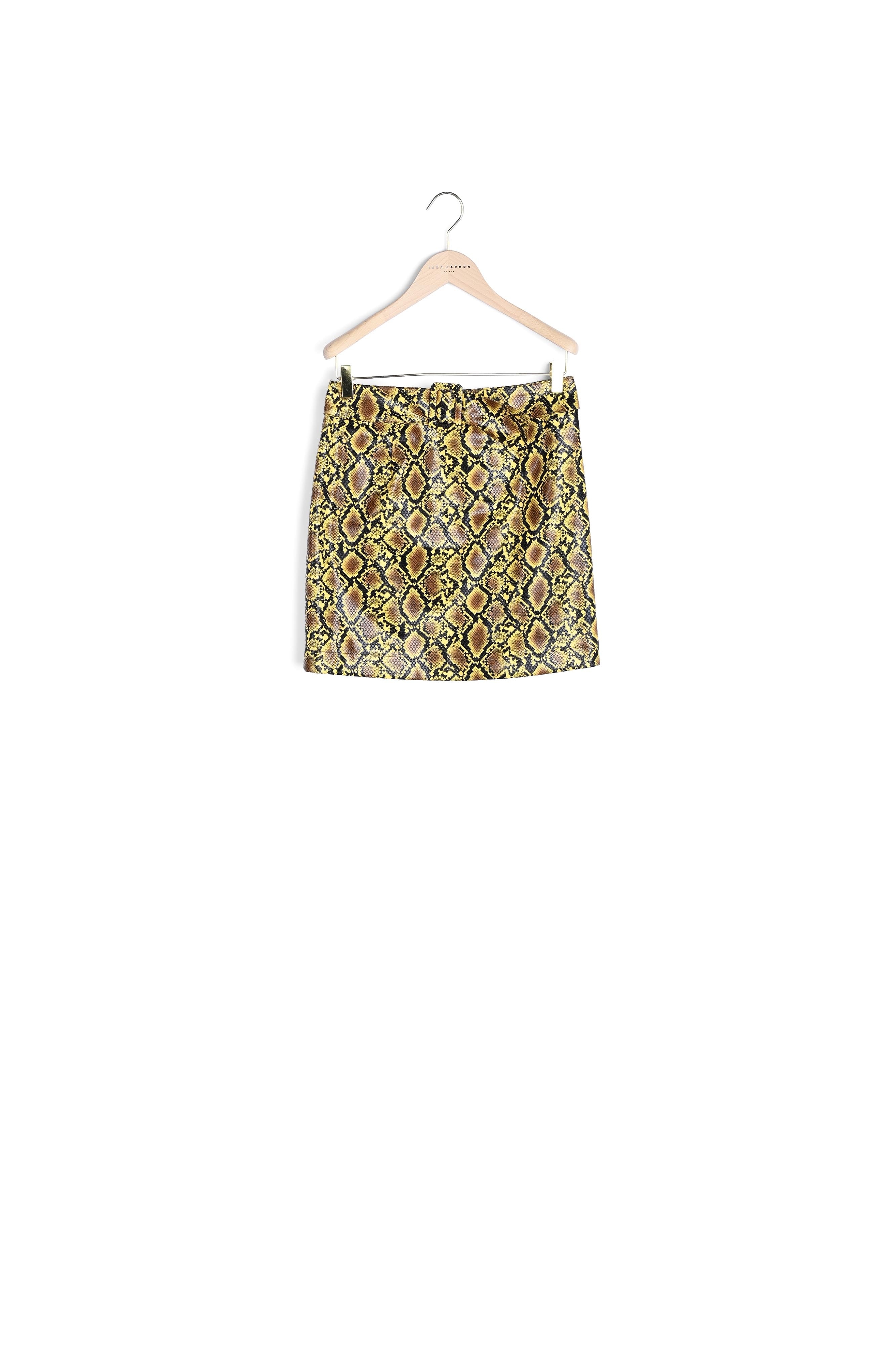 Jupe Jackpot jaune motif python Faume - seconde main