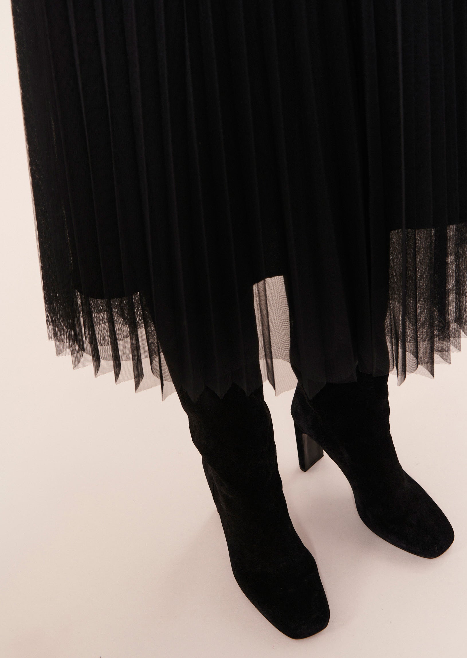 Jupe Juillet noire en tulle plissé Faume - seconde main