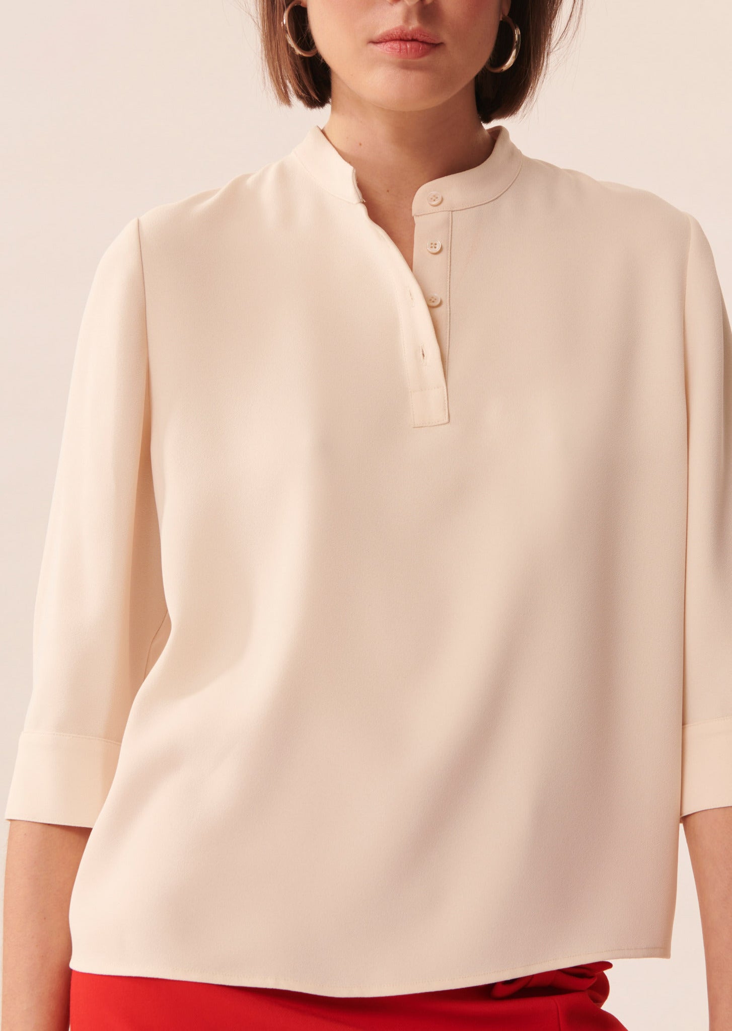 Top Titouan écru en crêpe Faume - seconde main