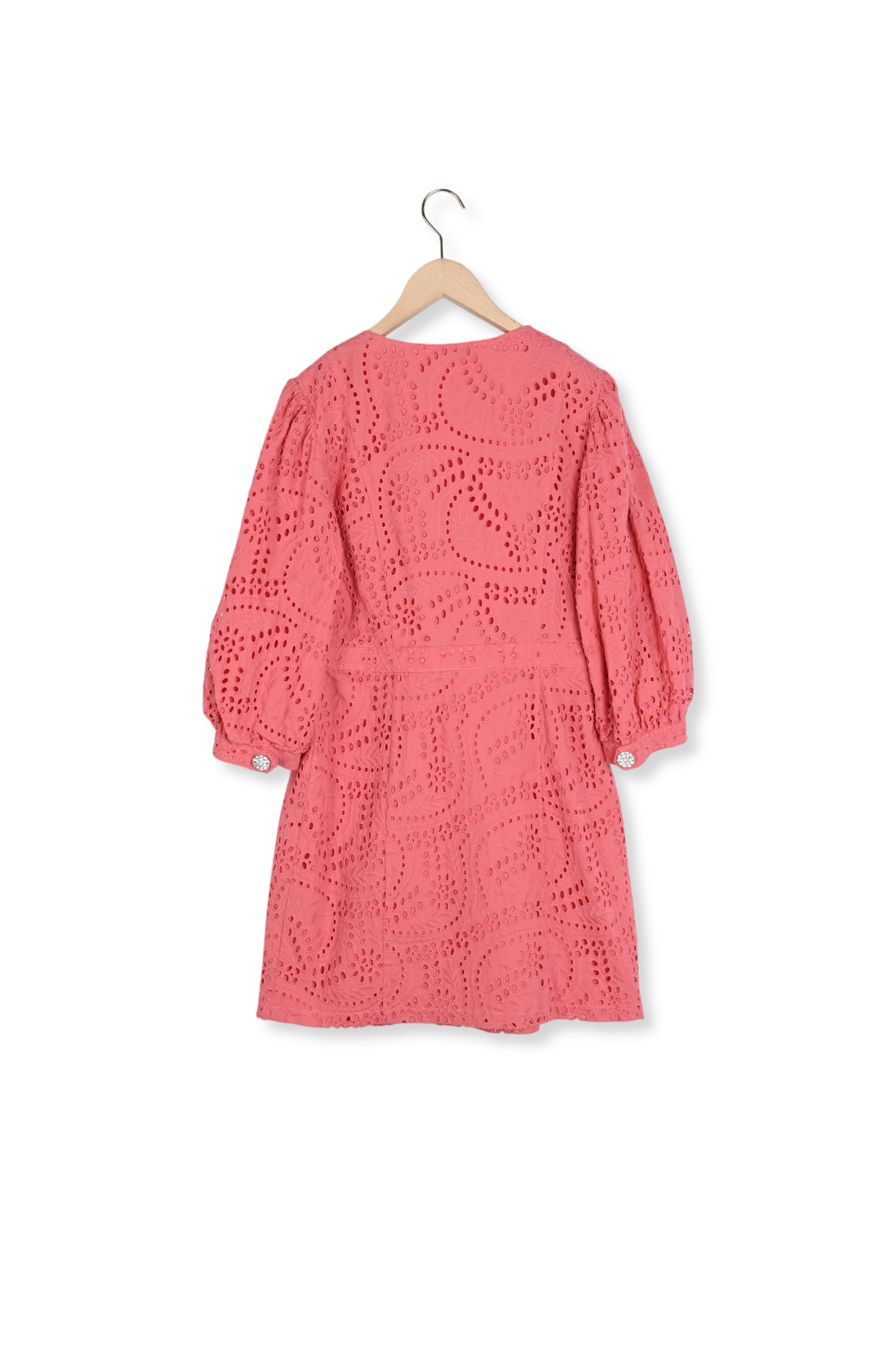 Robe Rosalyn rose en broderie Faume - seconde main