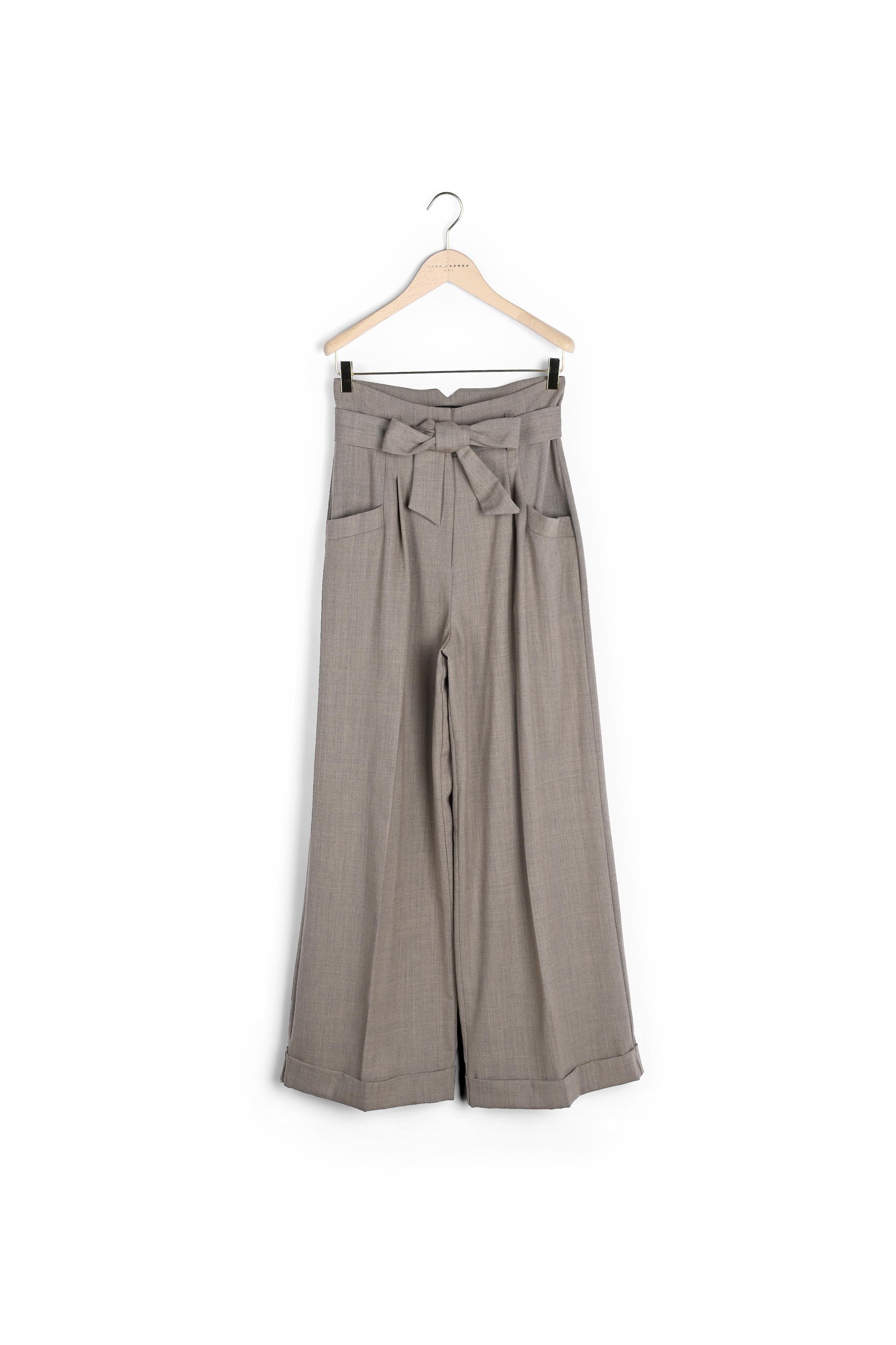 Pantalon Pyla beige en flanelle Faume - seconde main