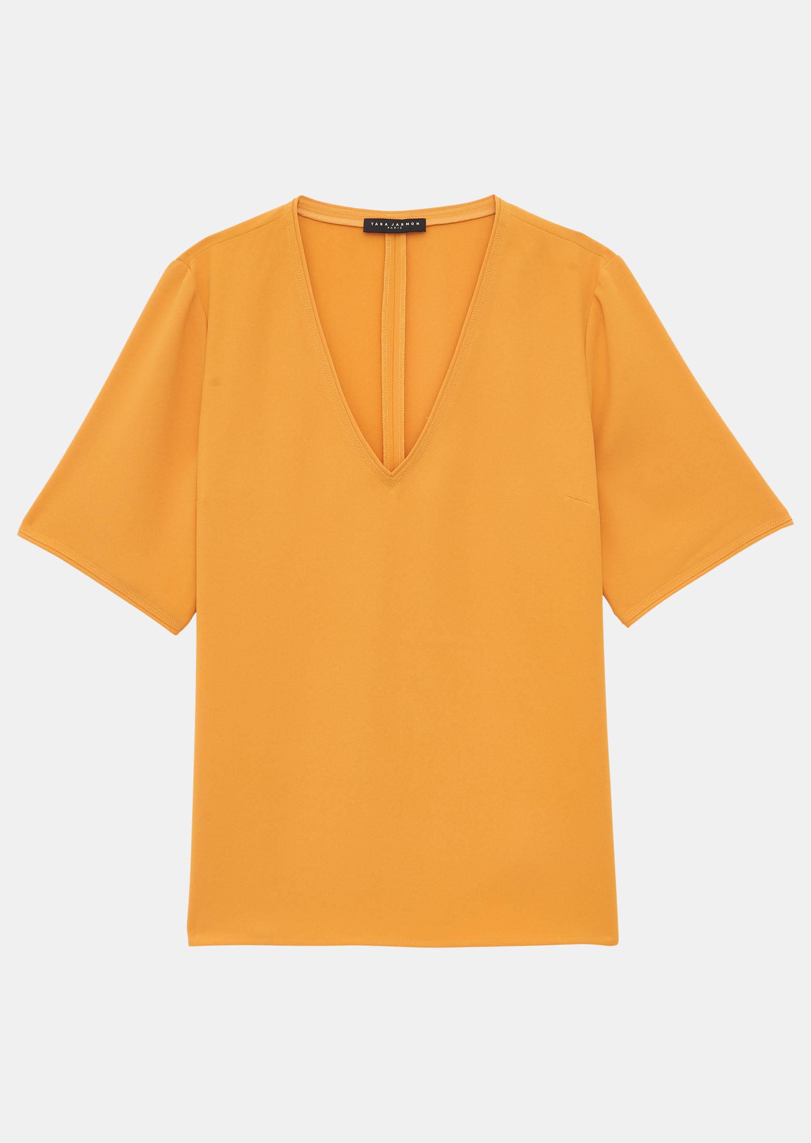 Top Toscane jaune en crêpe Faume - seconde main