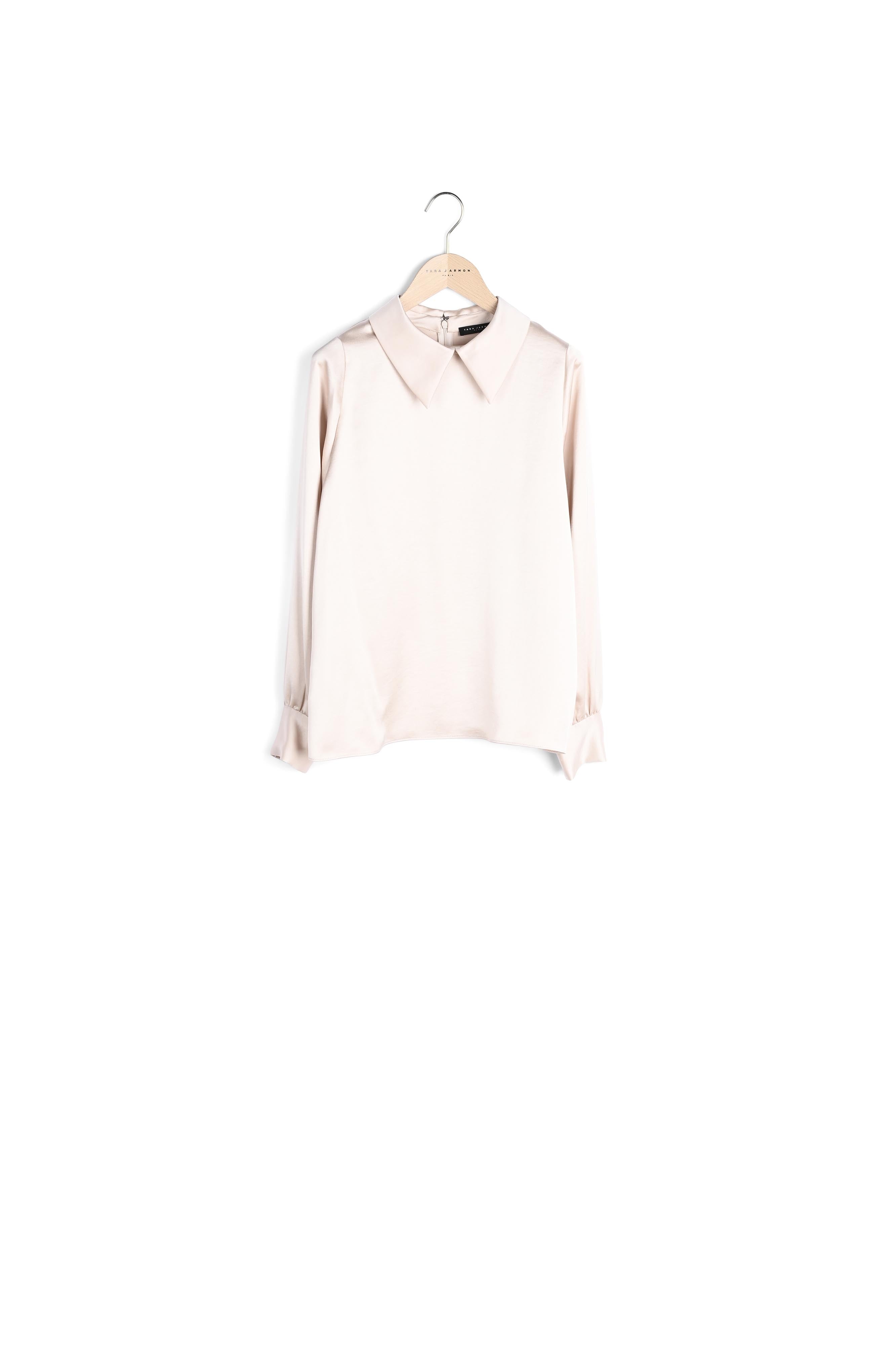 Top Tianna écru en satin fluide Faume - seconde main