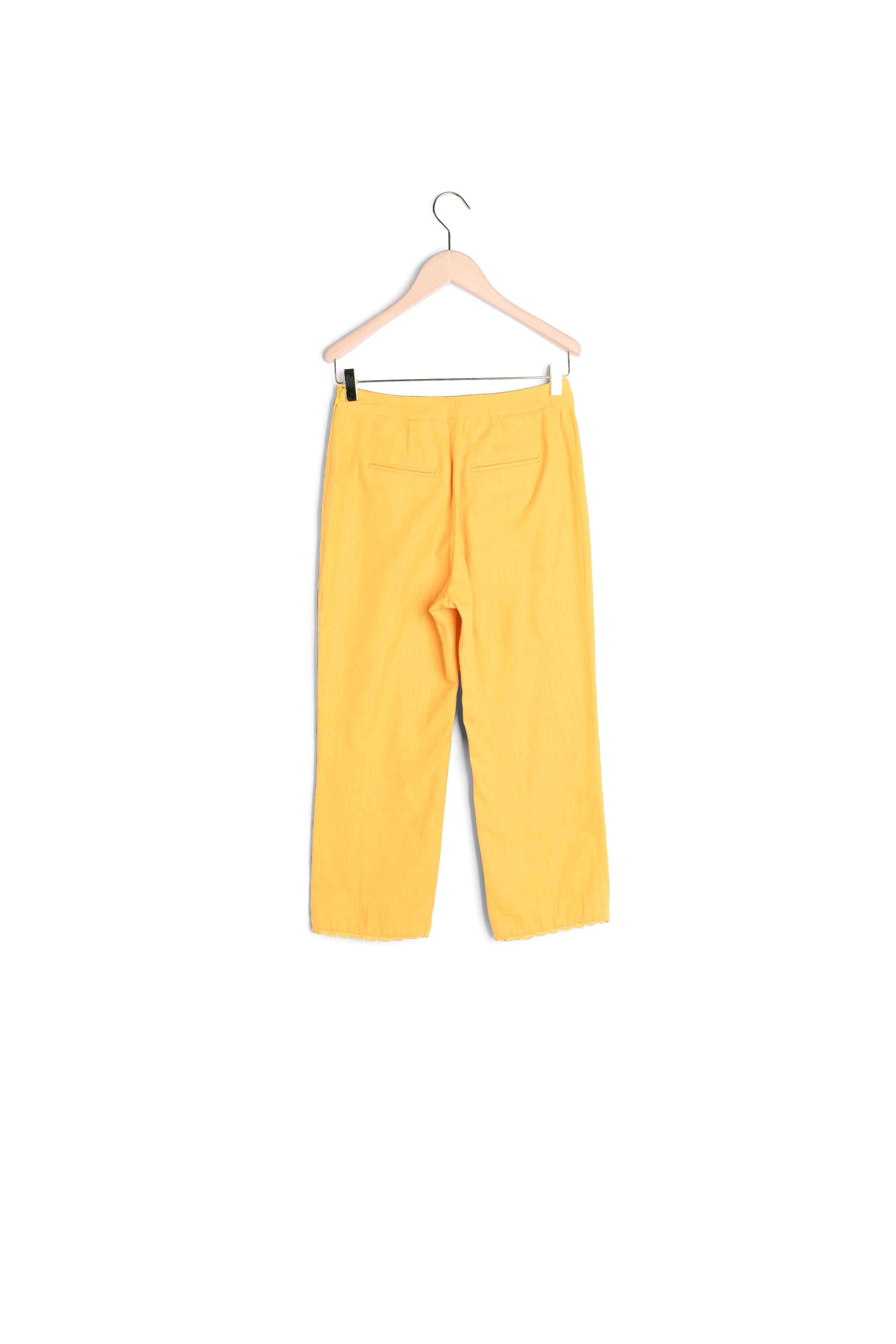 Pantalon Peasi jaune en coton épais Faume - seconde main