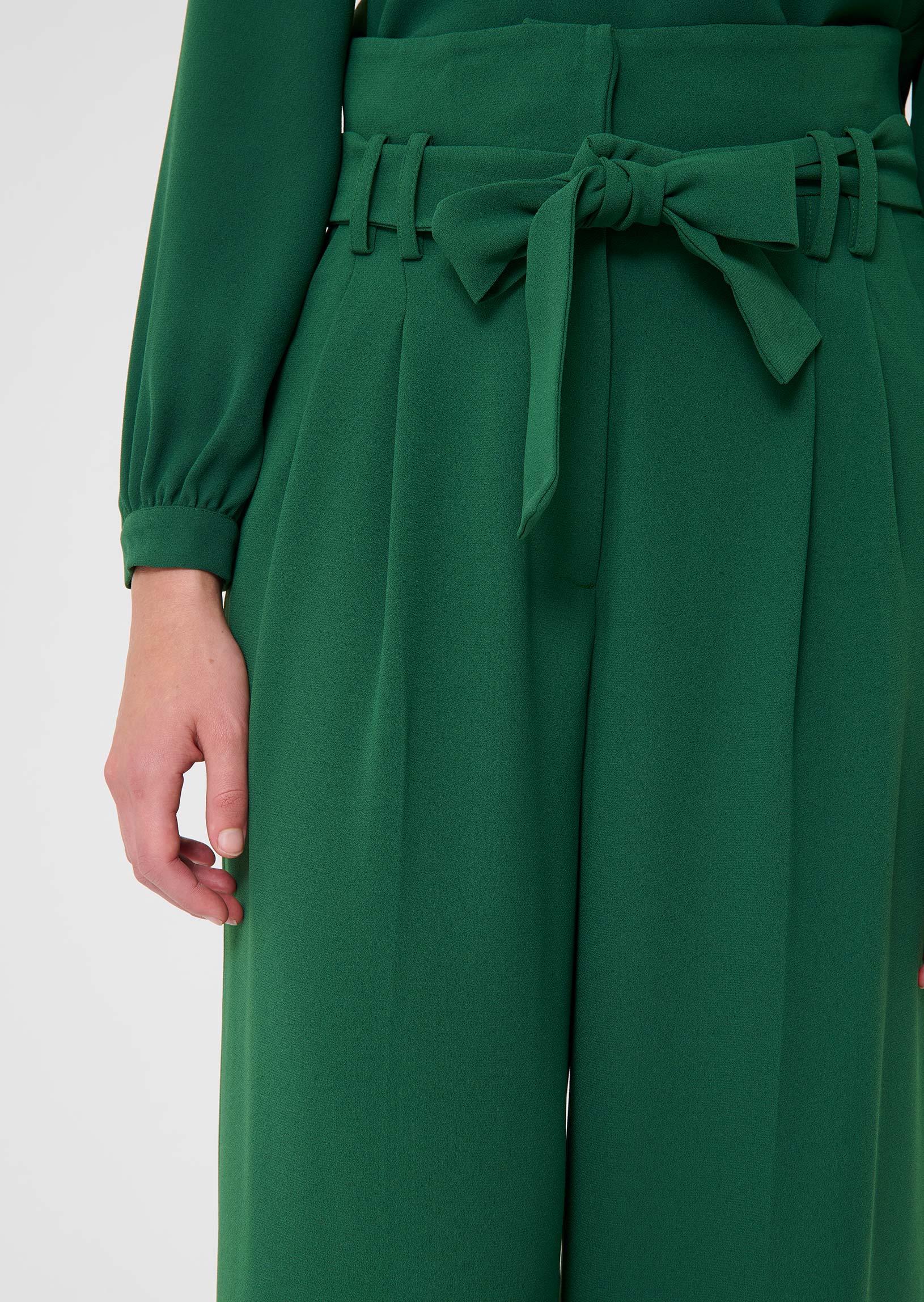 Pantalon vert en crêpe Pia Faume - seconde main