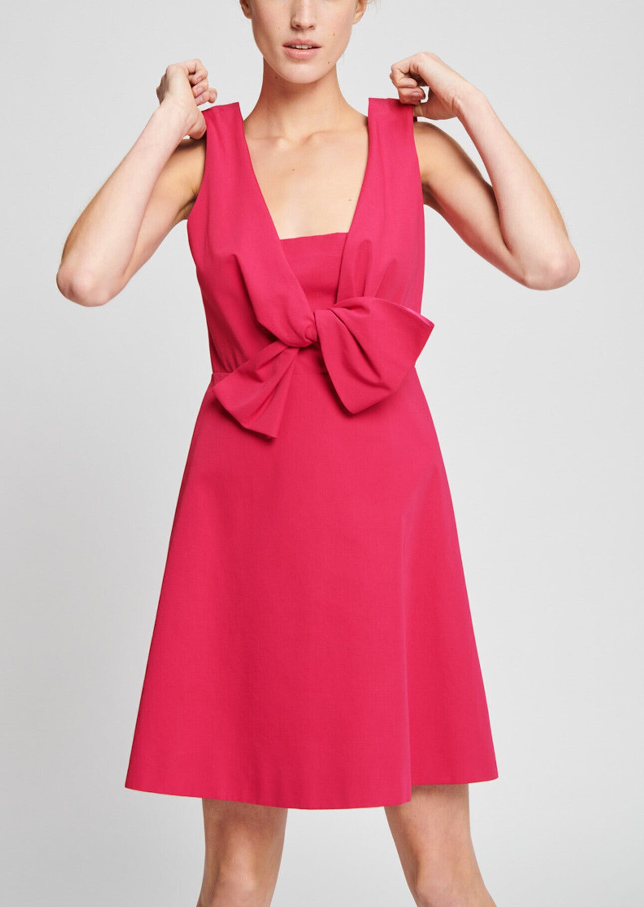 Robe azalée en ottoman avec détail noeud Faume - seconde main