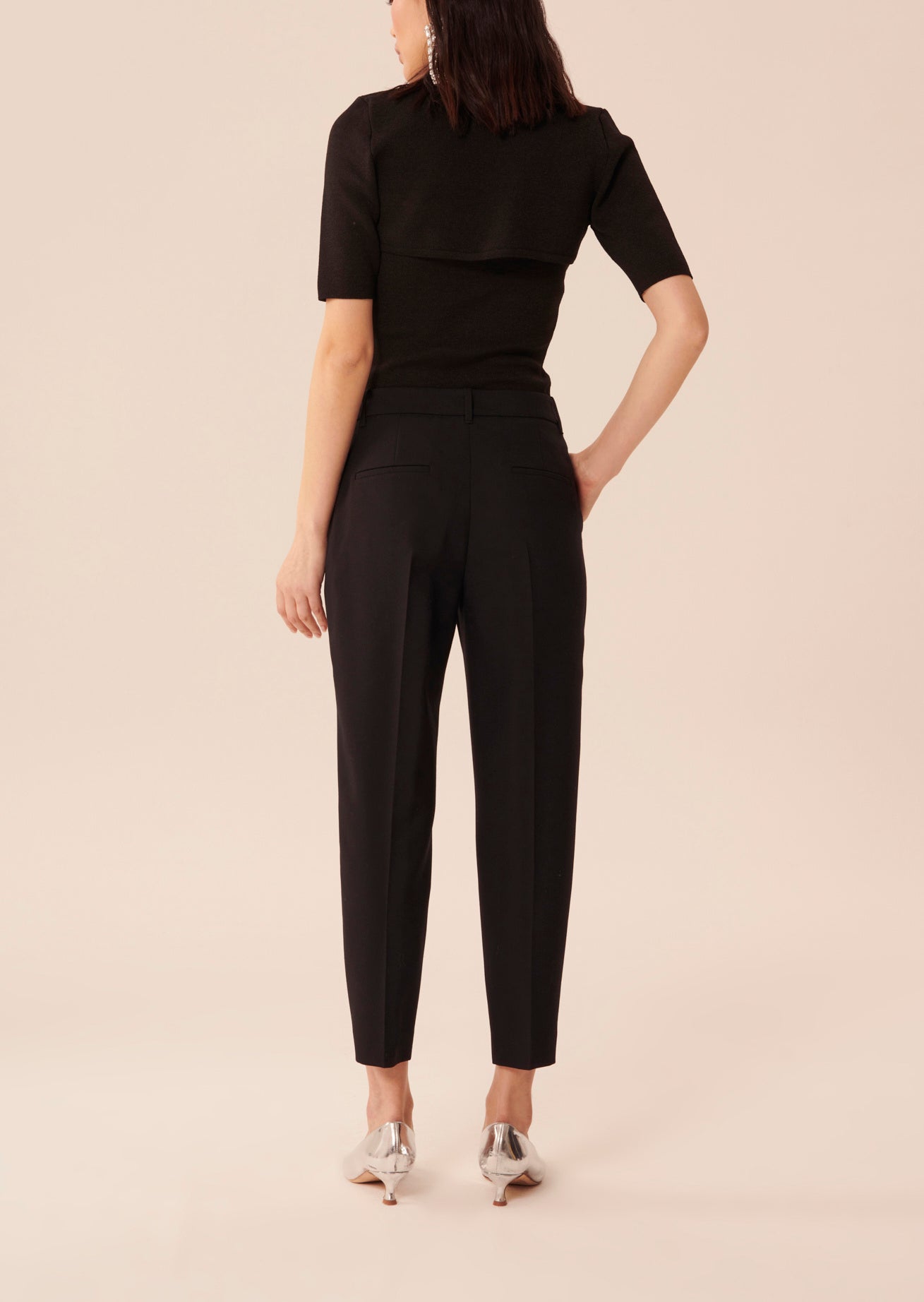 Pantalon Philippine noir en laine froide Faume - seconde main