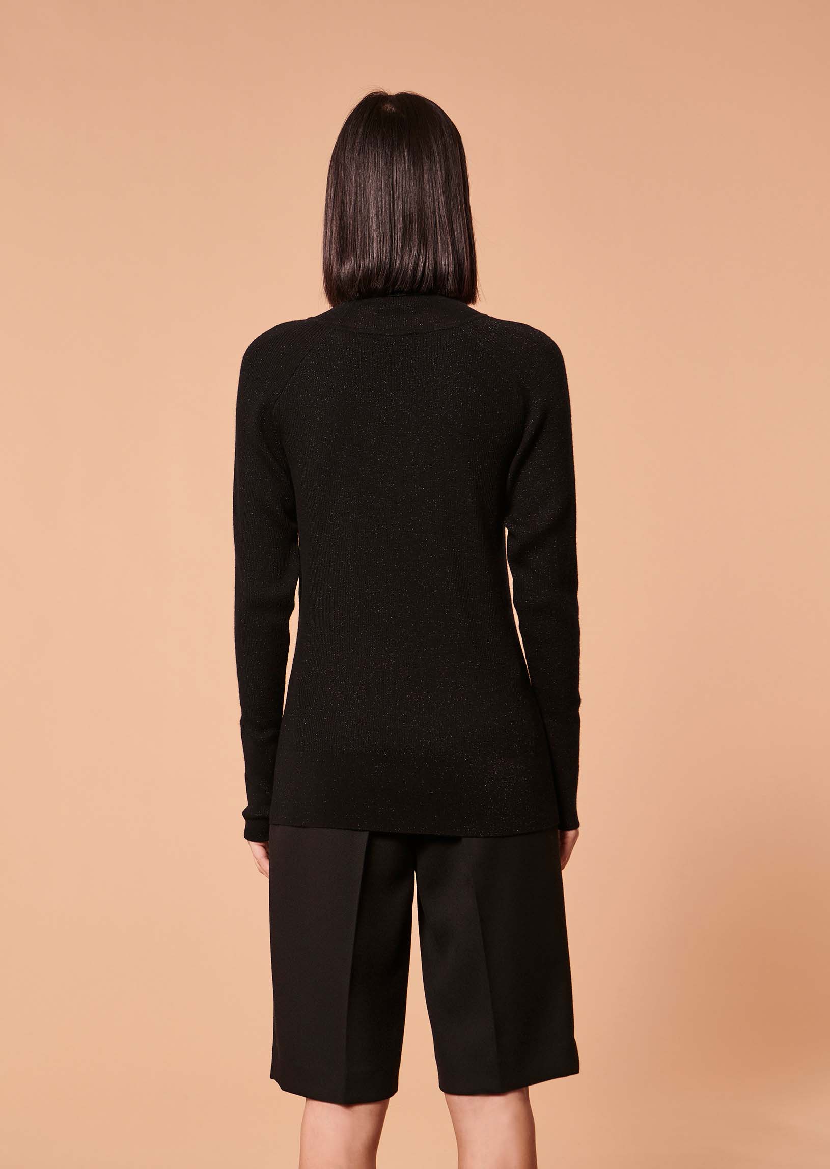 Pull Precious noir en laine et lurex Faume - seconde main