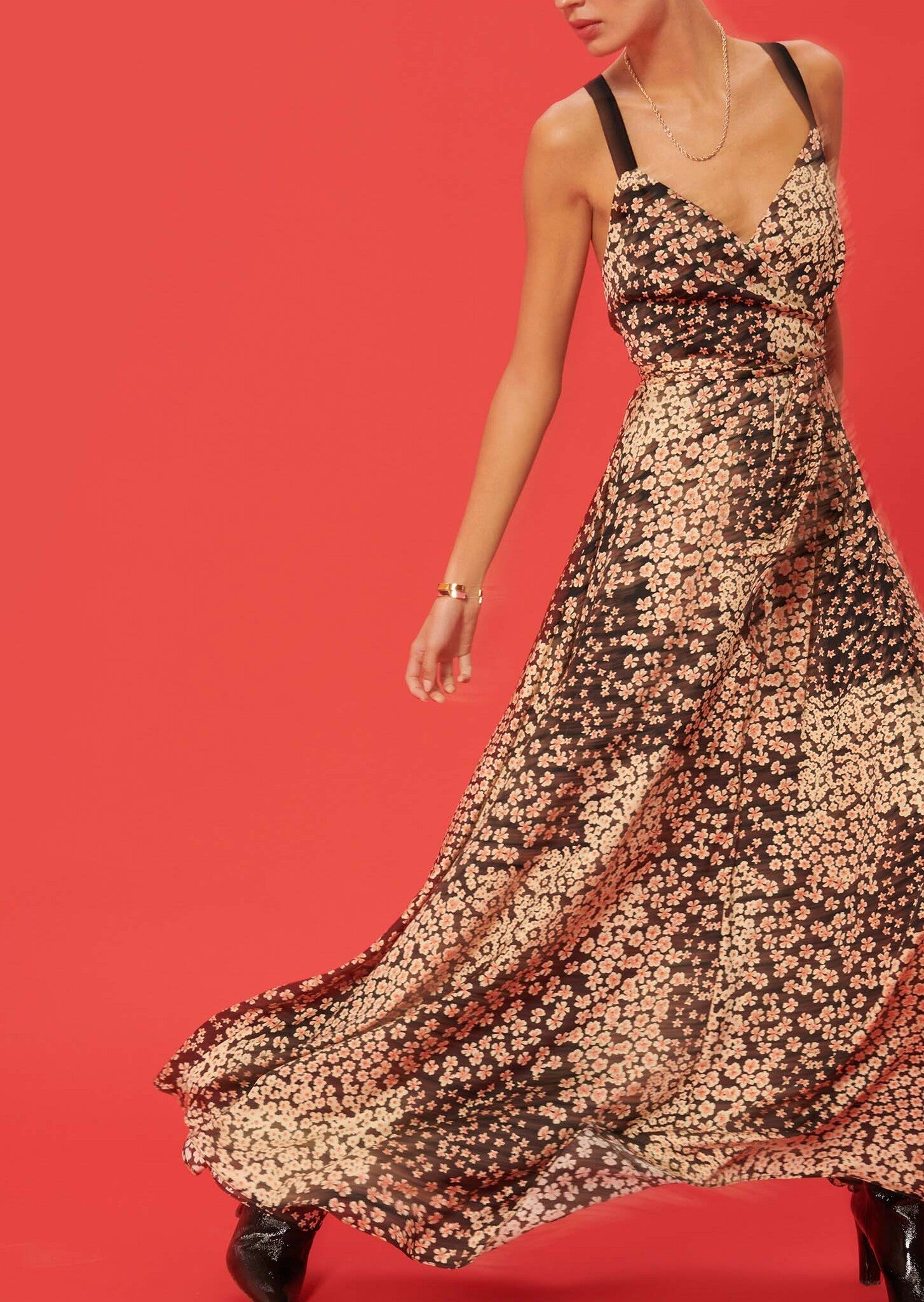 Robe Rayzel noire imprimé petites fleurs Faume - seconde main