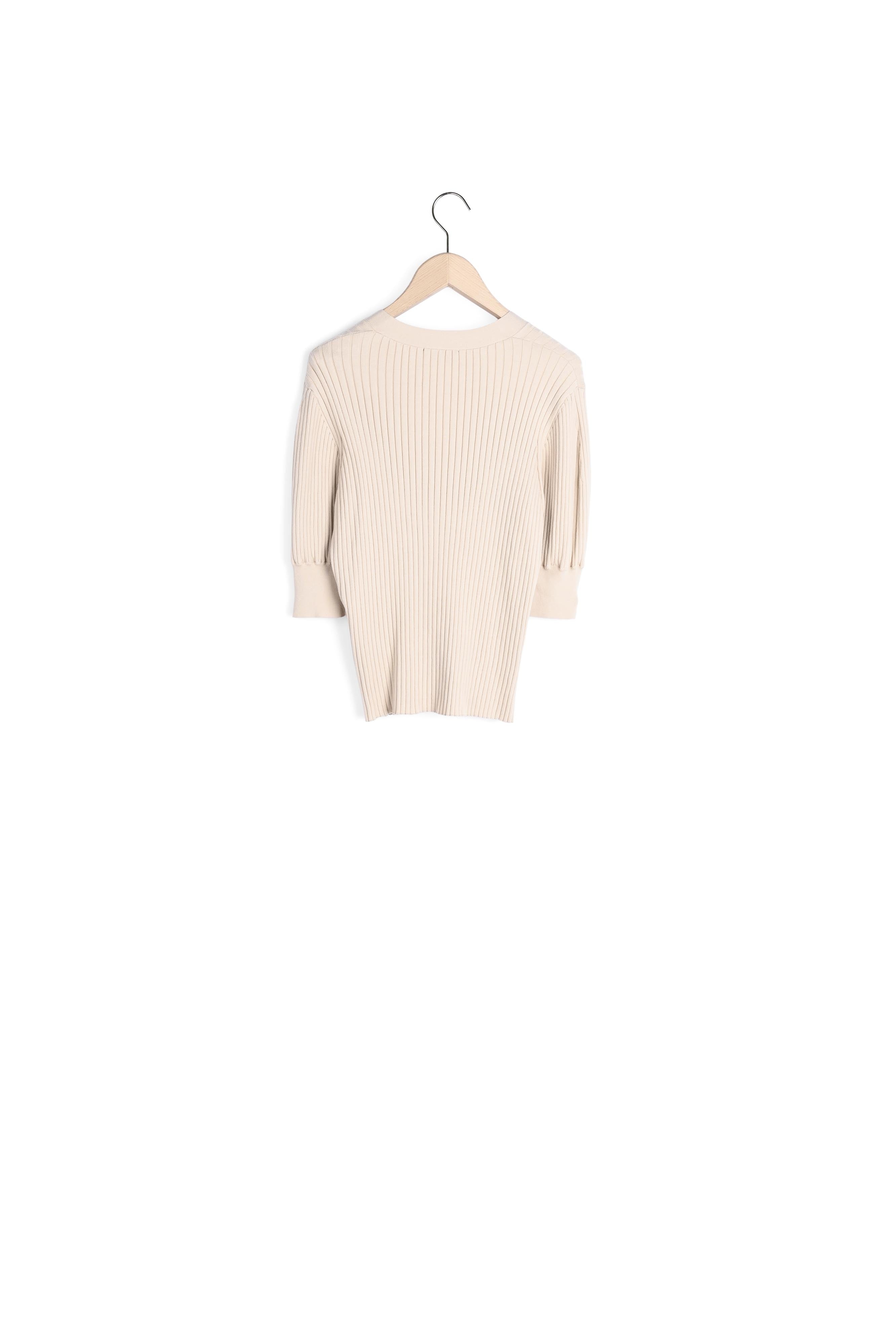 Gilet Gabin beige en coton extrafin Faume - seconde main