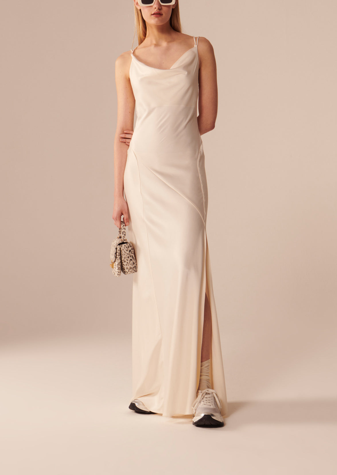 Robe Rafaele écrue en satin Faume - seconde main