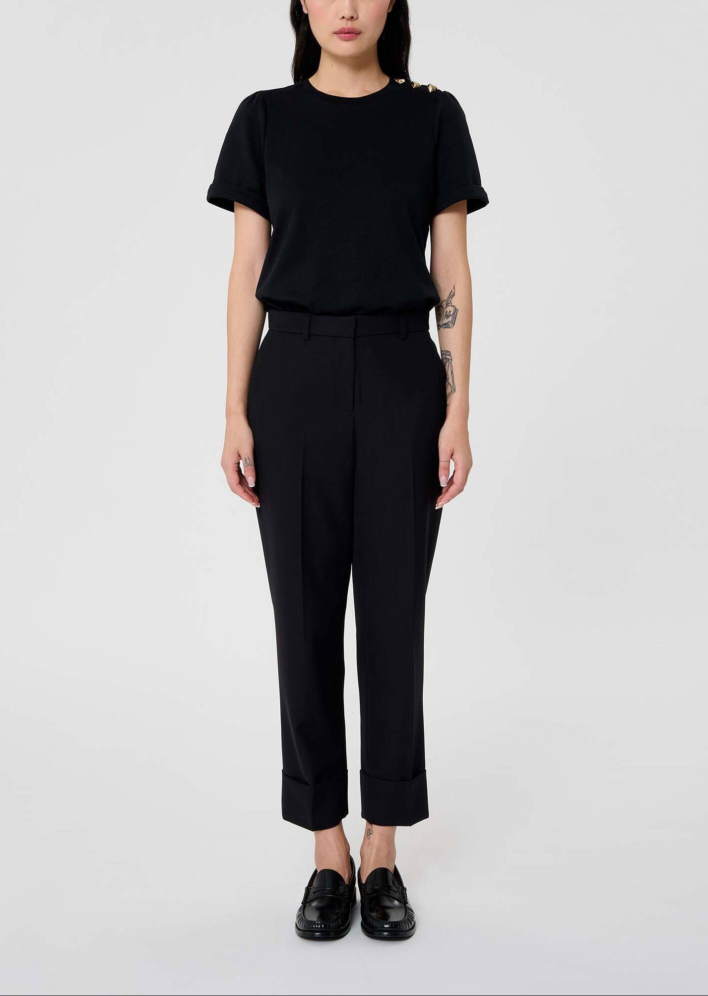 Pantalon noir en laine froide Philippa Faume - seconde main