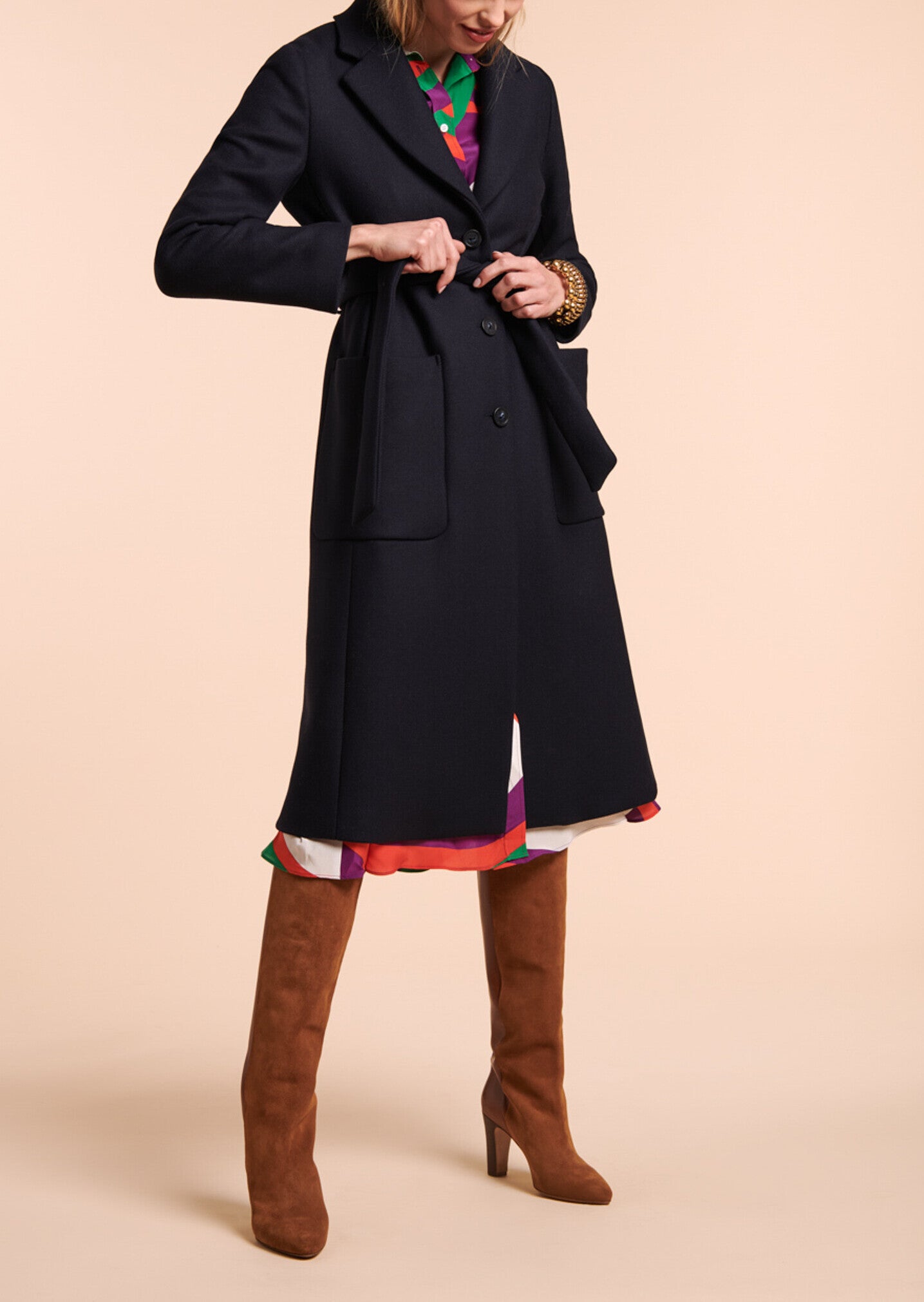 Manteau Mellie bleu nuit Faume - seconde main