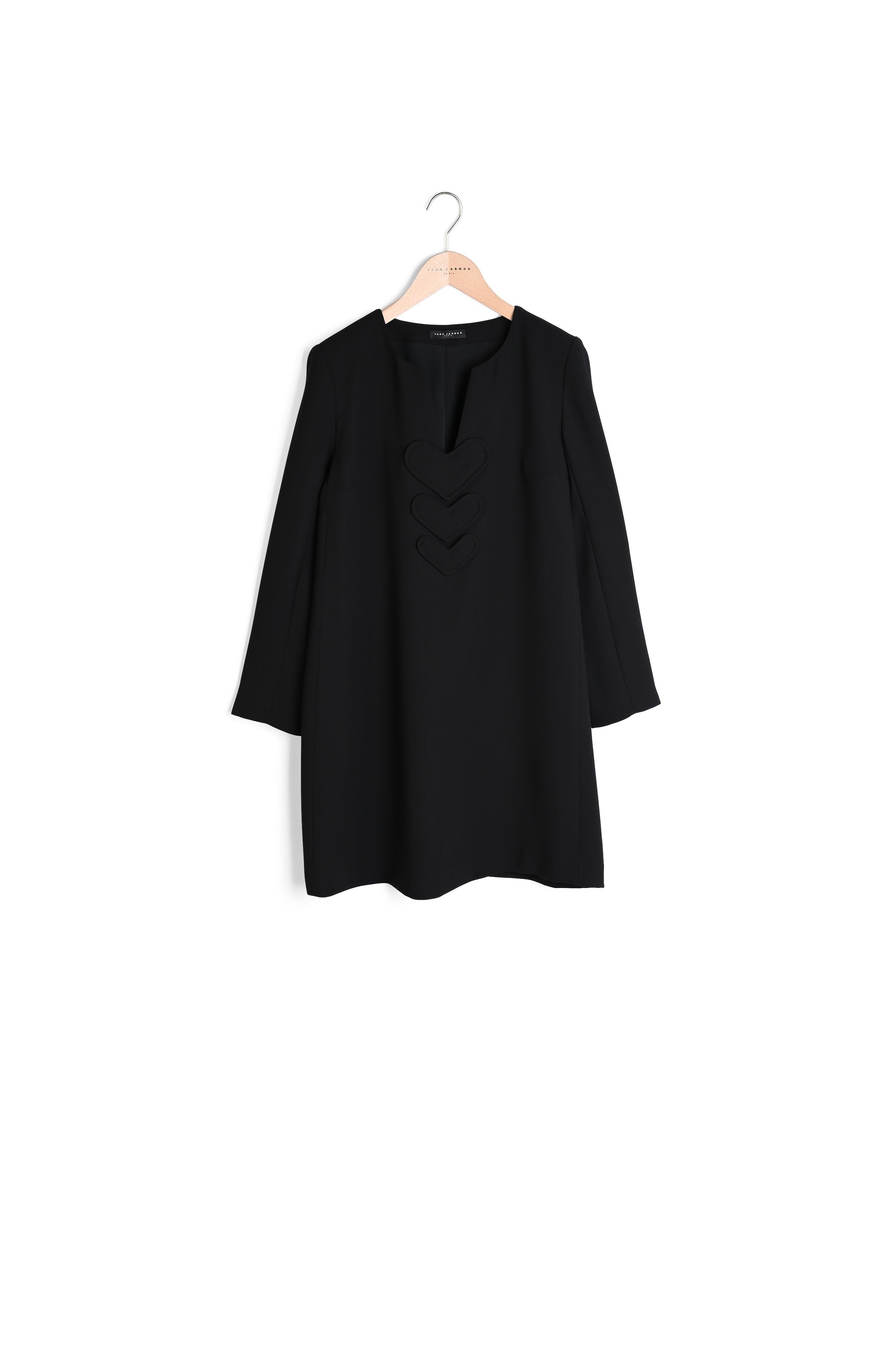 Robe Rhea noire en crêpe Faume - seconde main