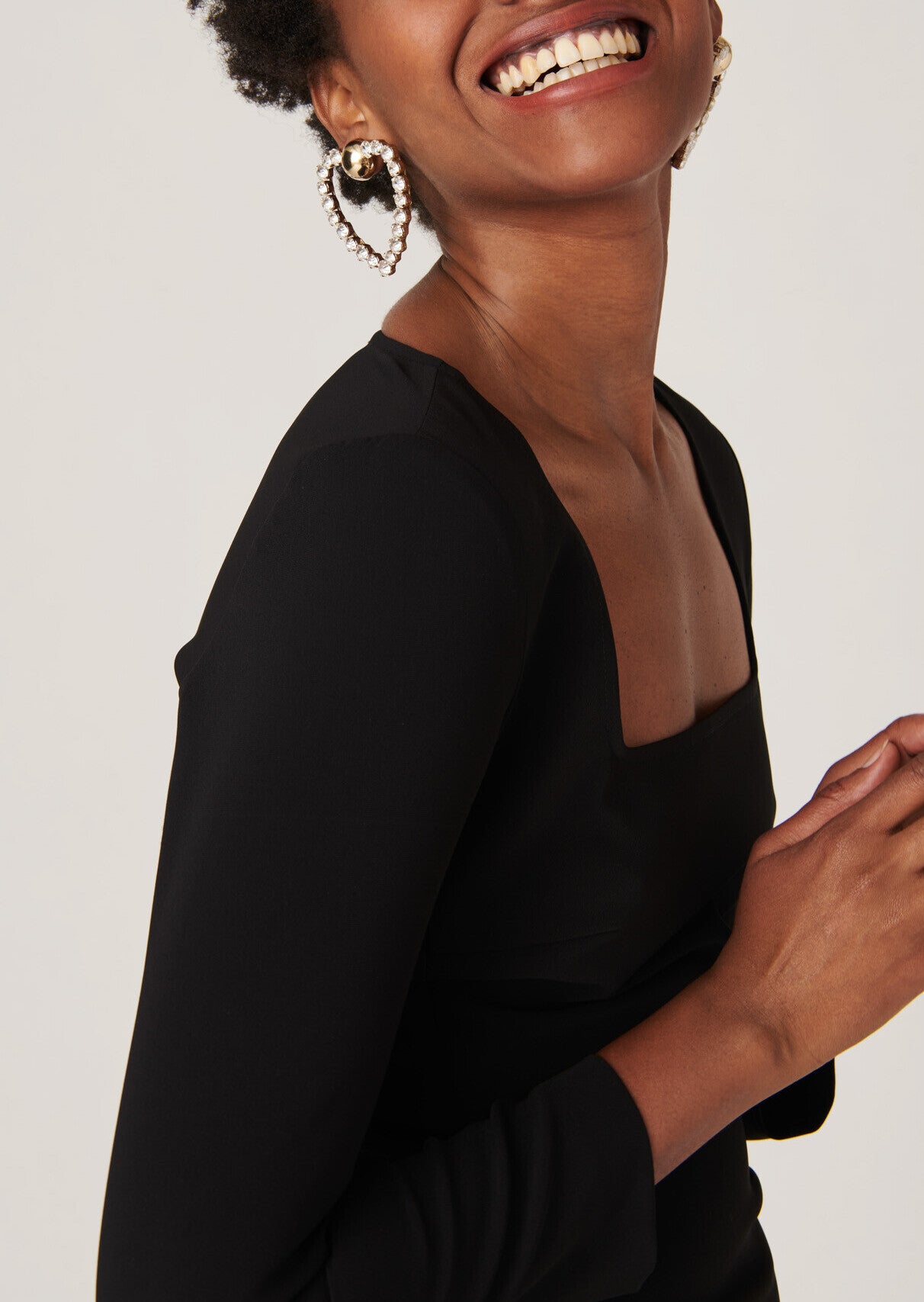 Robe midi Ringo en tailleur stretch noire Faume - seconde main