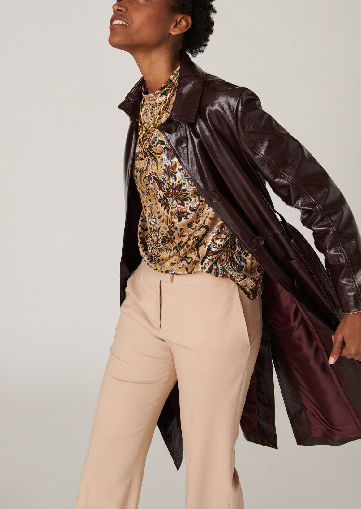 Pantalon Patti sable en laine Faume - seconde main