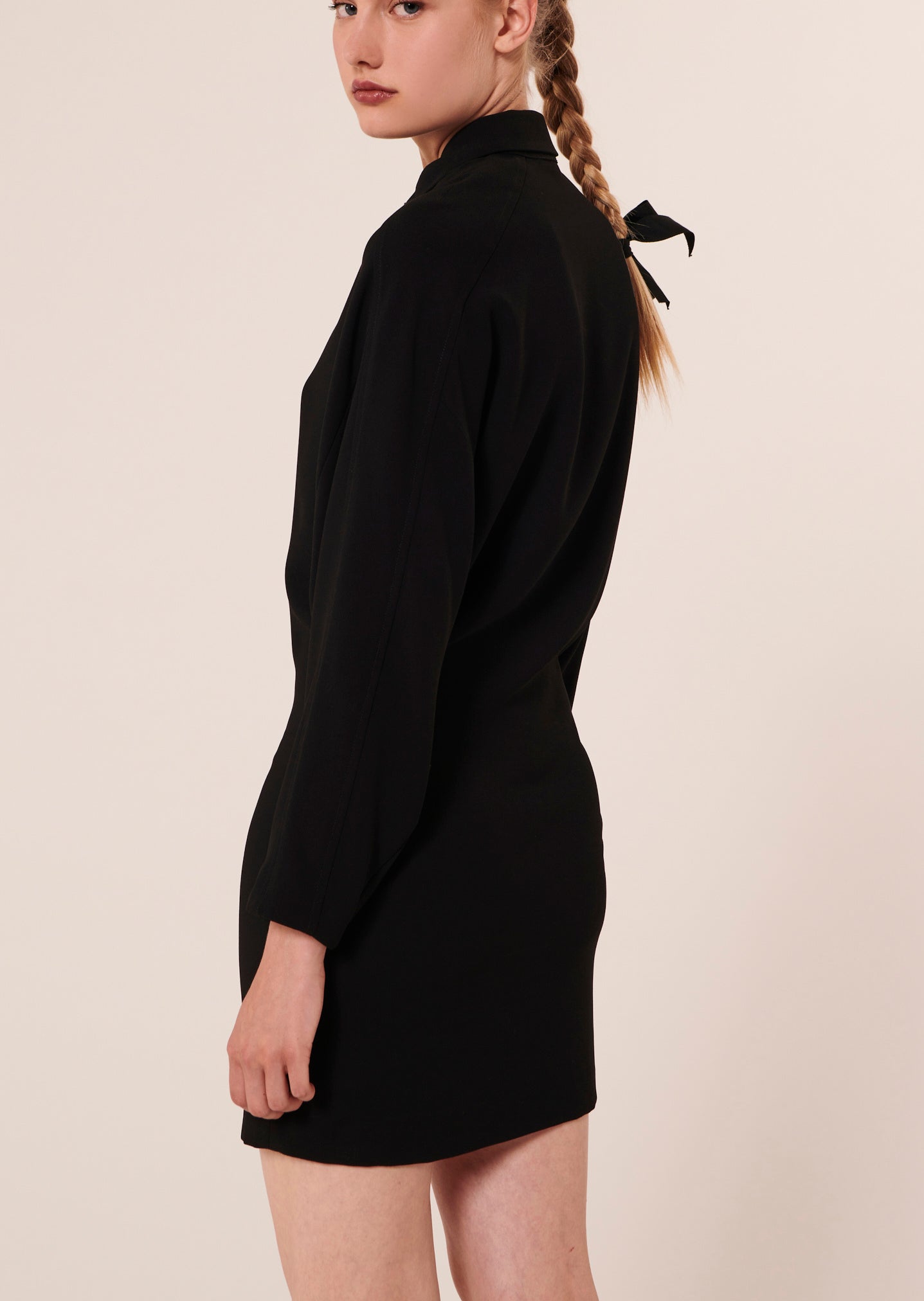 Robe Reva noire en crêpe Faume - seconde main