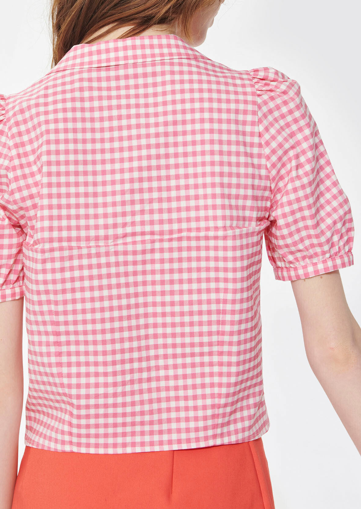 Top Toma rose en vichy de coton Faume - seconde main