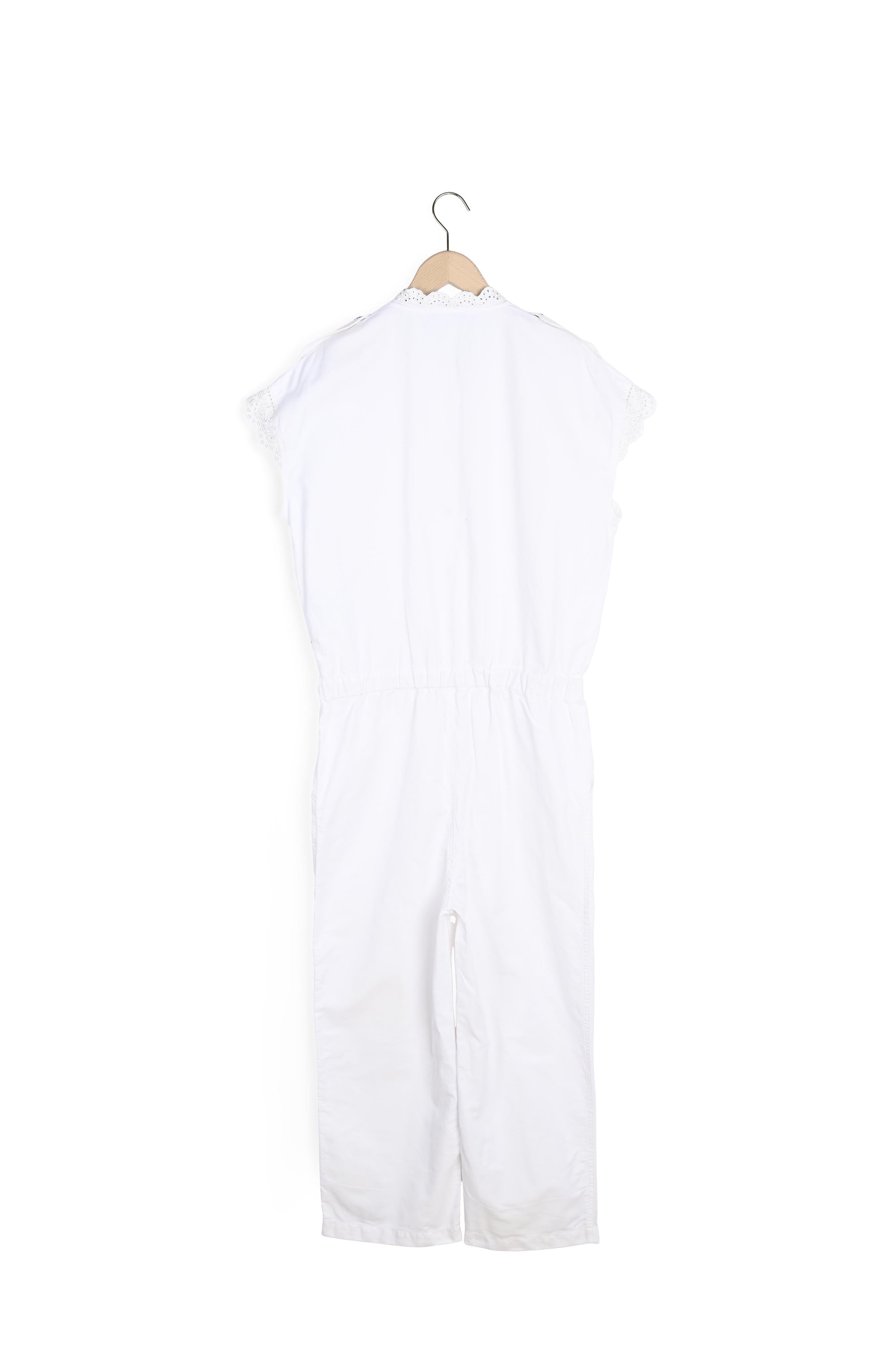 Combinaison Charmante blanche brodée en coton Faume - seconde main