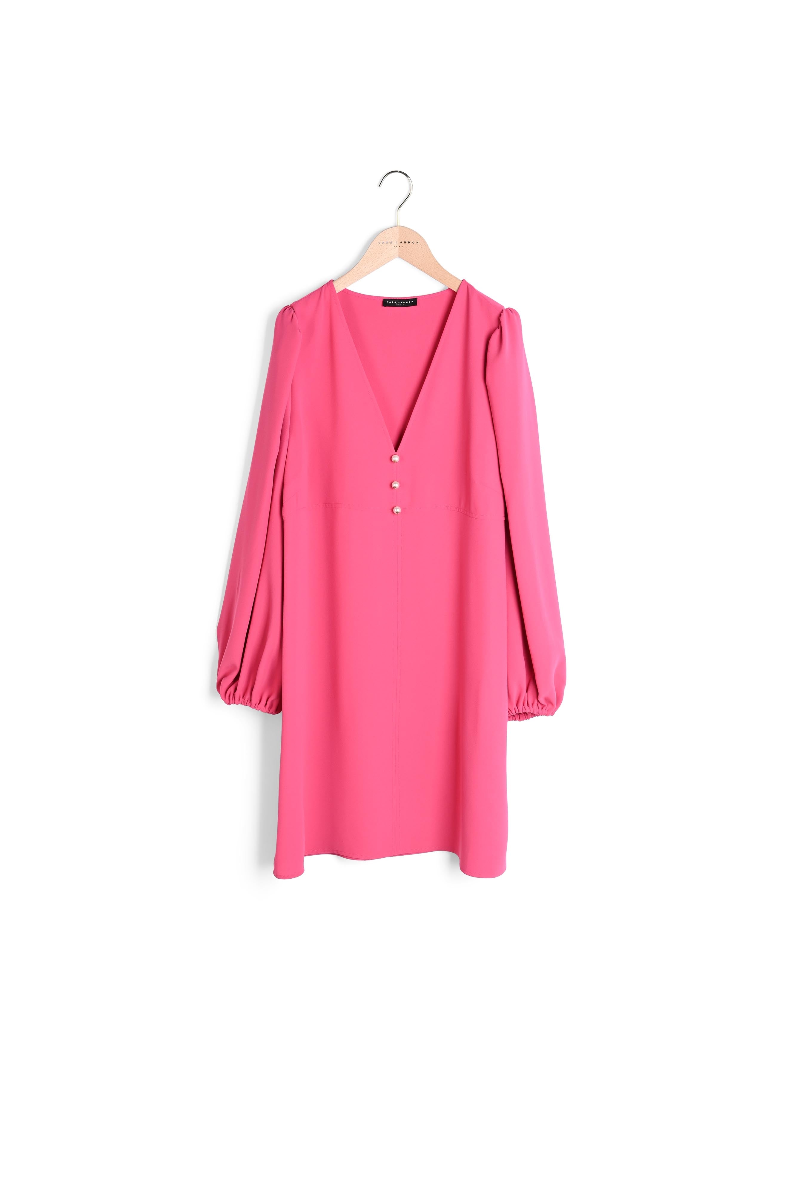 Robe Rolis rose fuchsia en crêpe Faume - seconde main