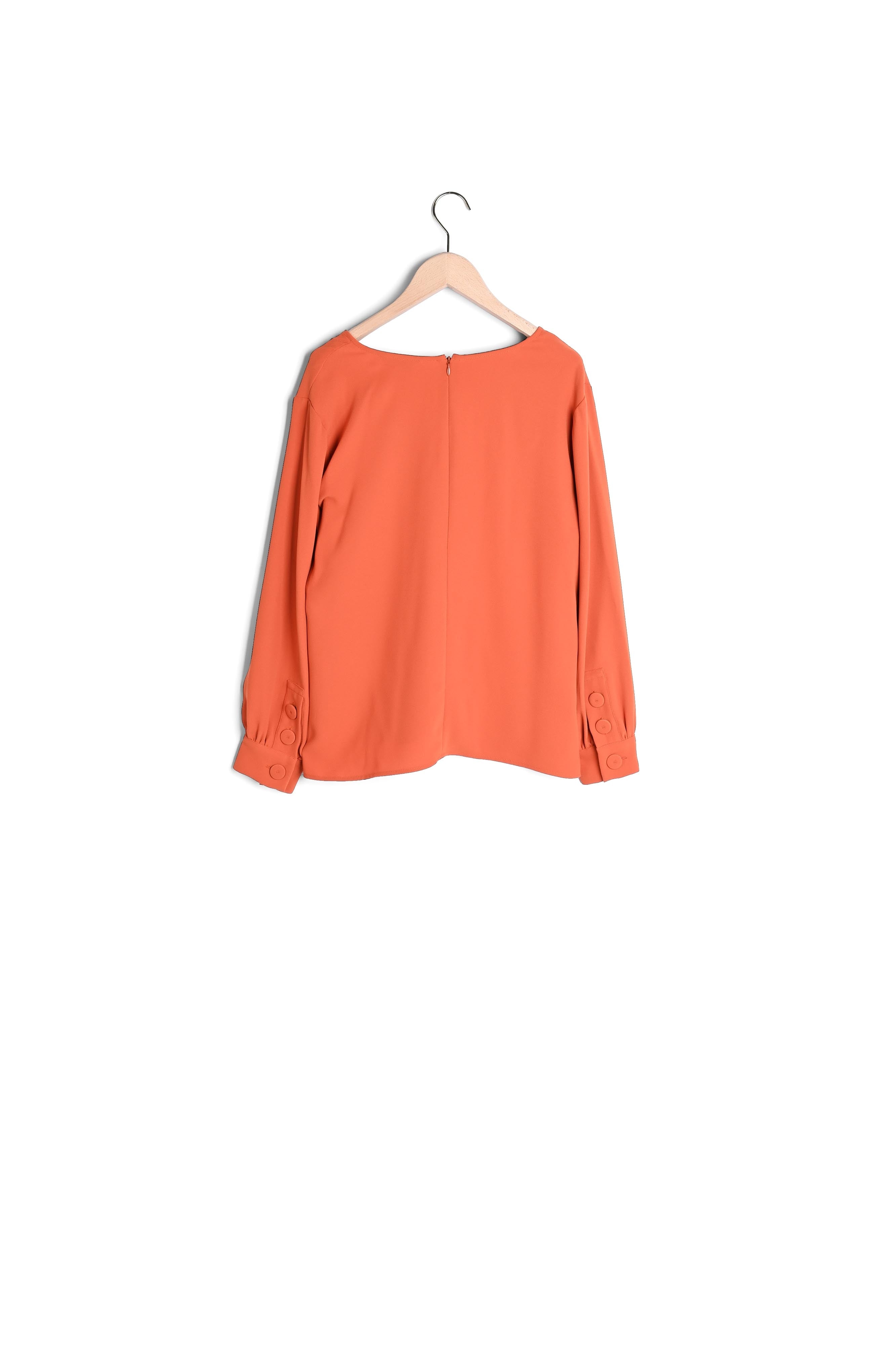 Blouse Taddeus orange en crêpe Faume - seconde main