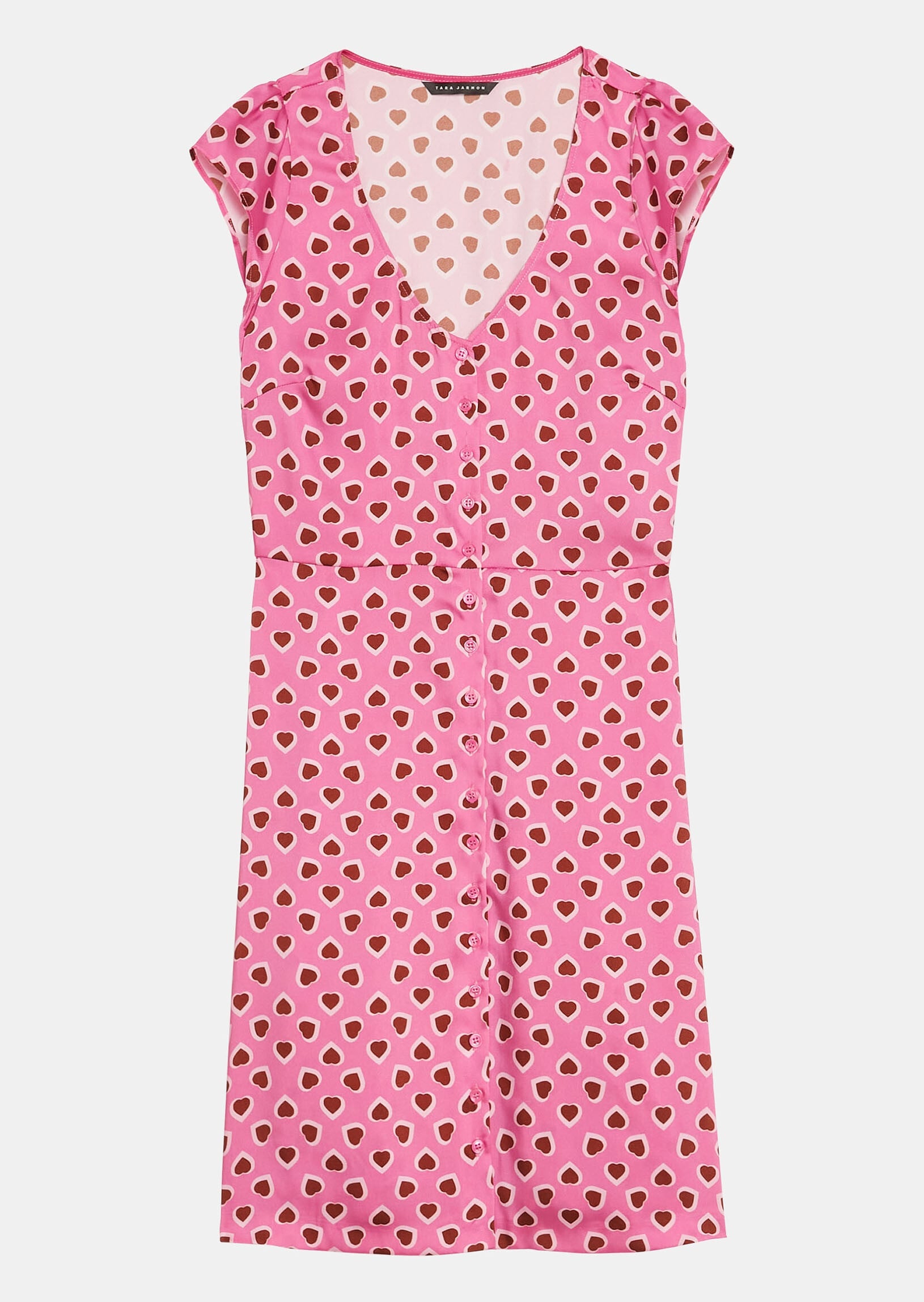 Robe Ruomi rose imprimé coeurs Faume - seconde main