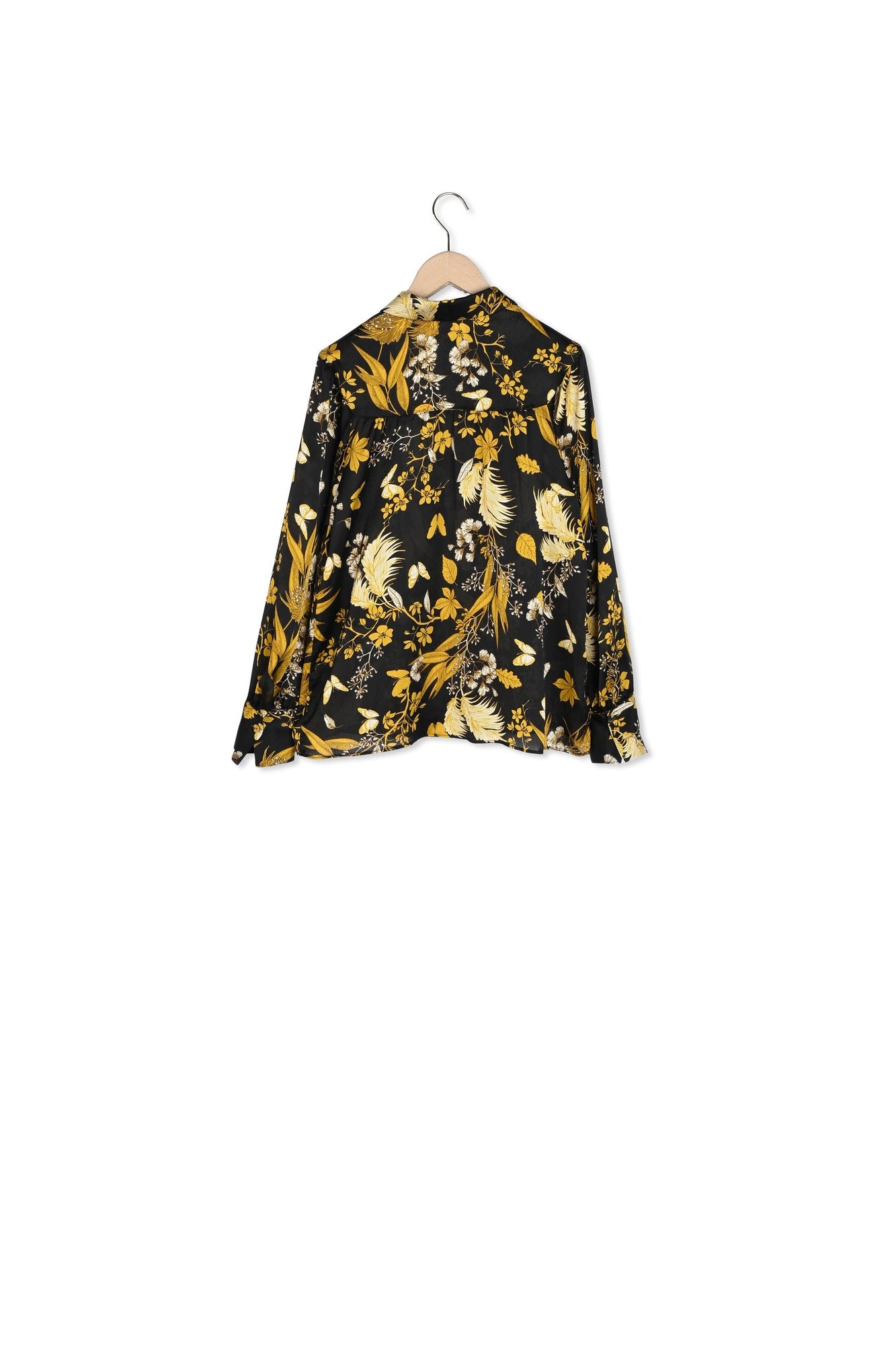 Blouse Tierra noire imprimé papillon de nuit Faume - seconde main