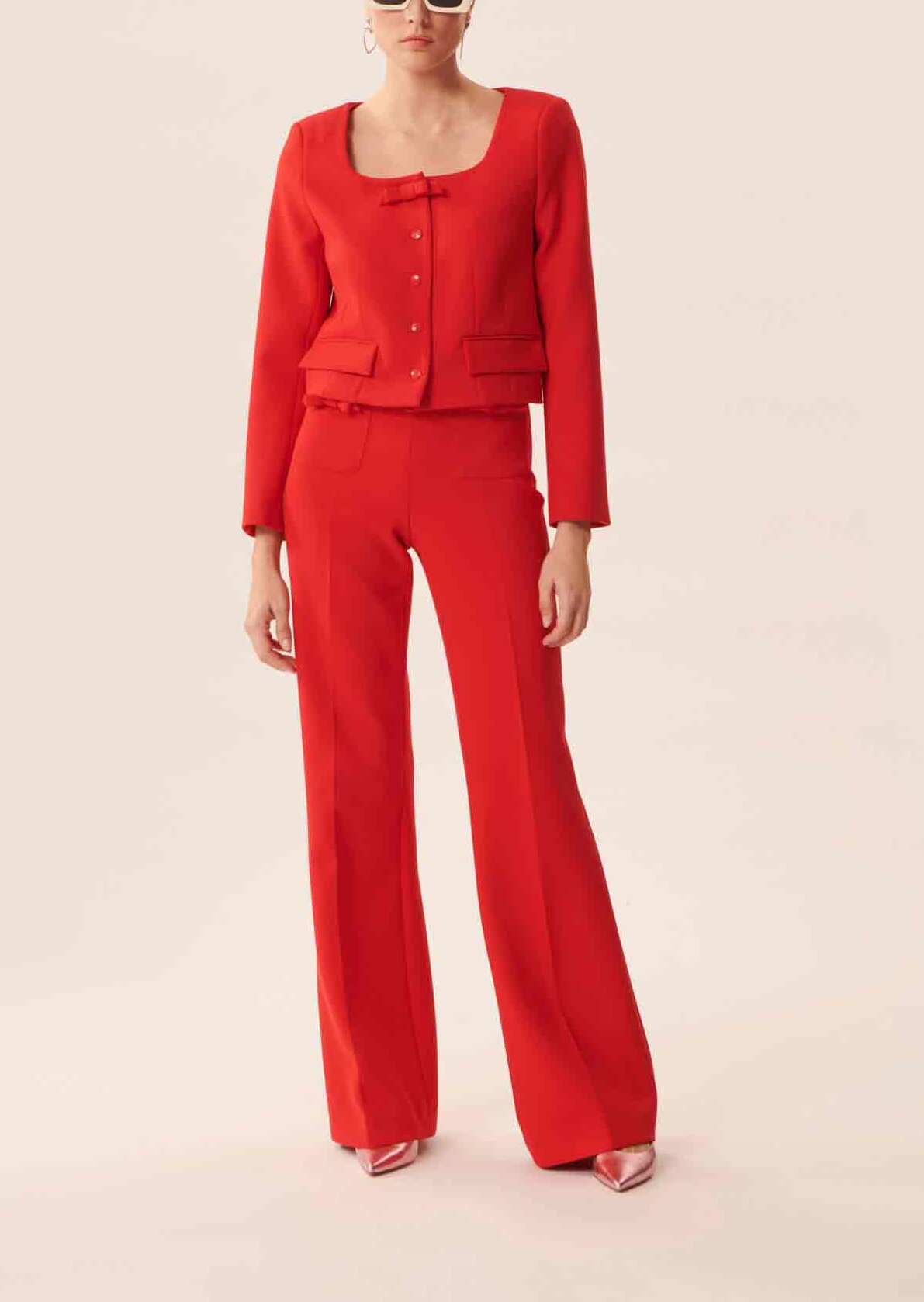 Veste Vernis rouge en toile double Faume - seconde main