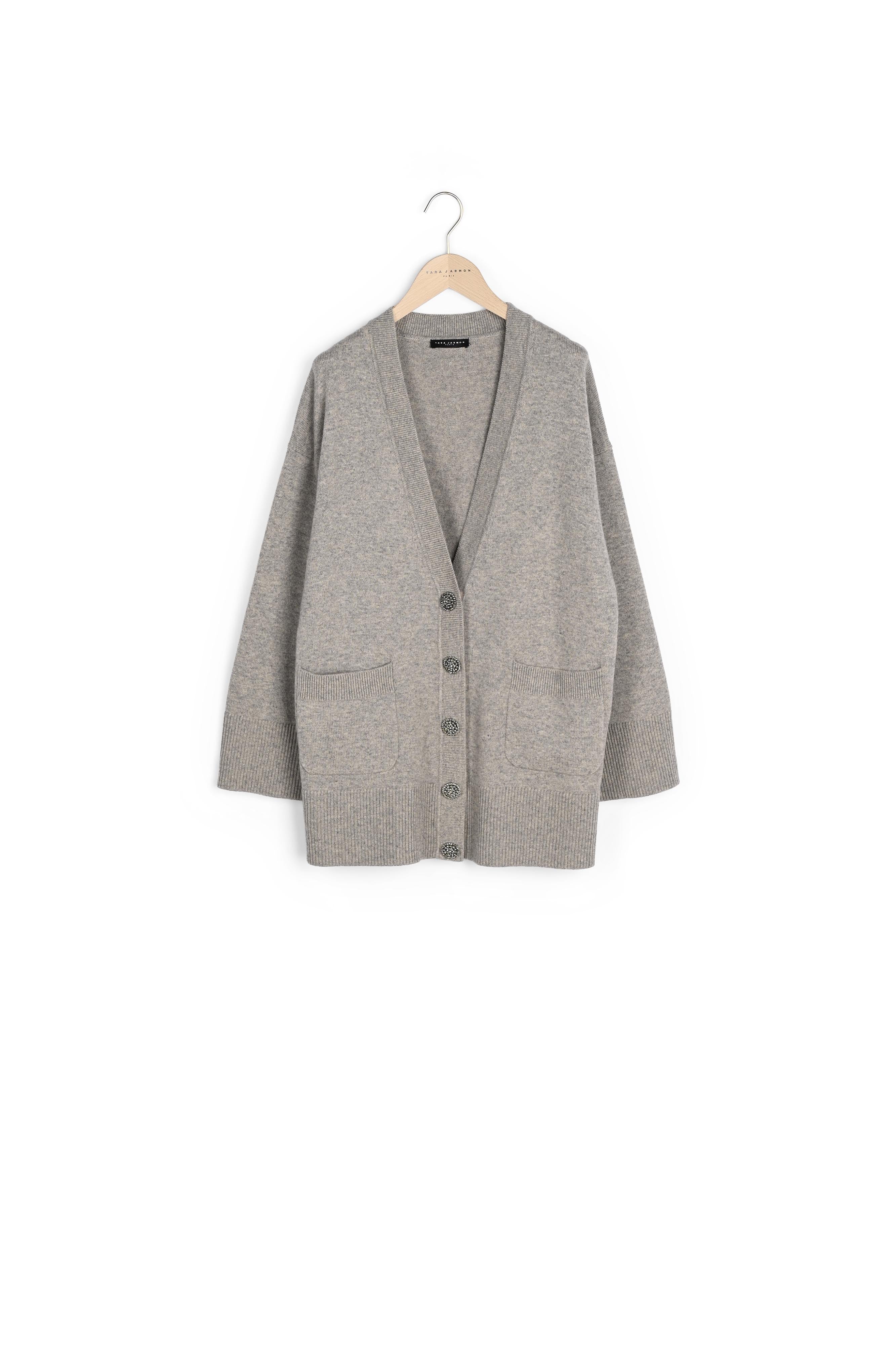 Gilet Ginger beige en laine merinos et alpaga Faume - seconde main