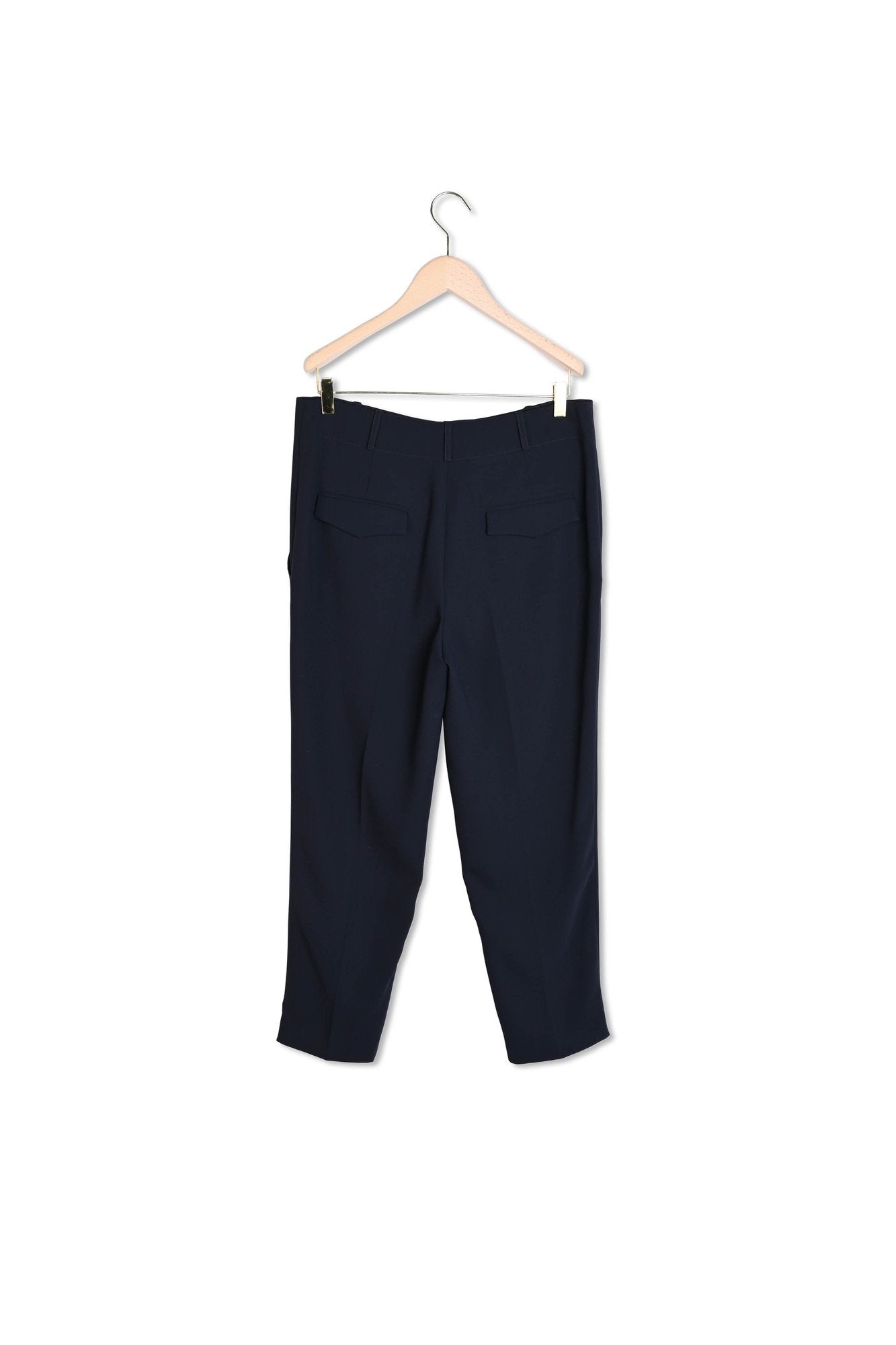 Pantalon cigarette Parfait bleu nuit en crêpe Faume - seconde main