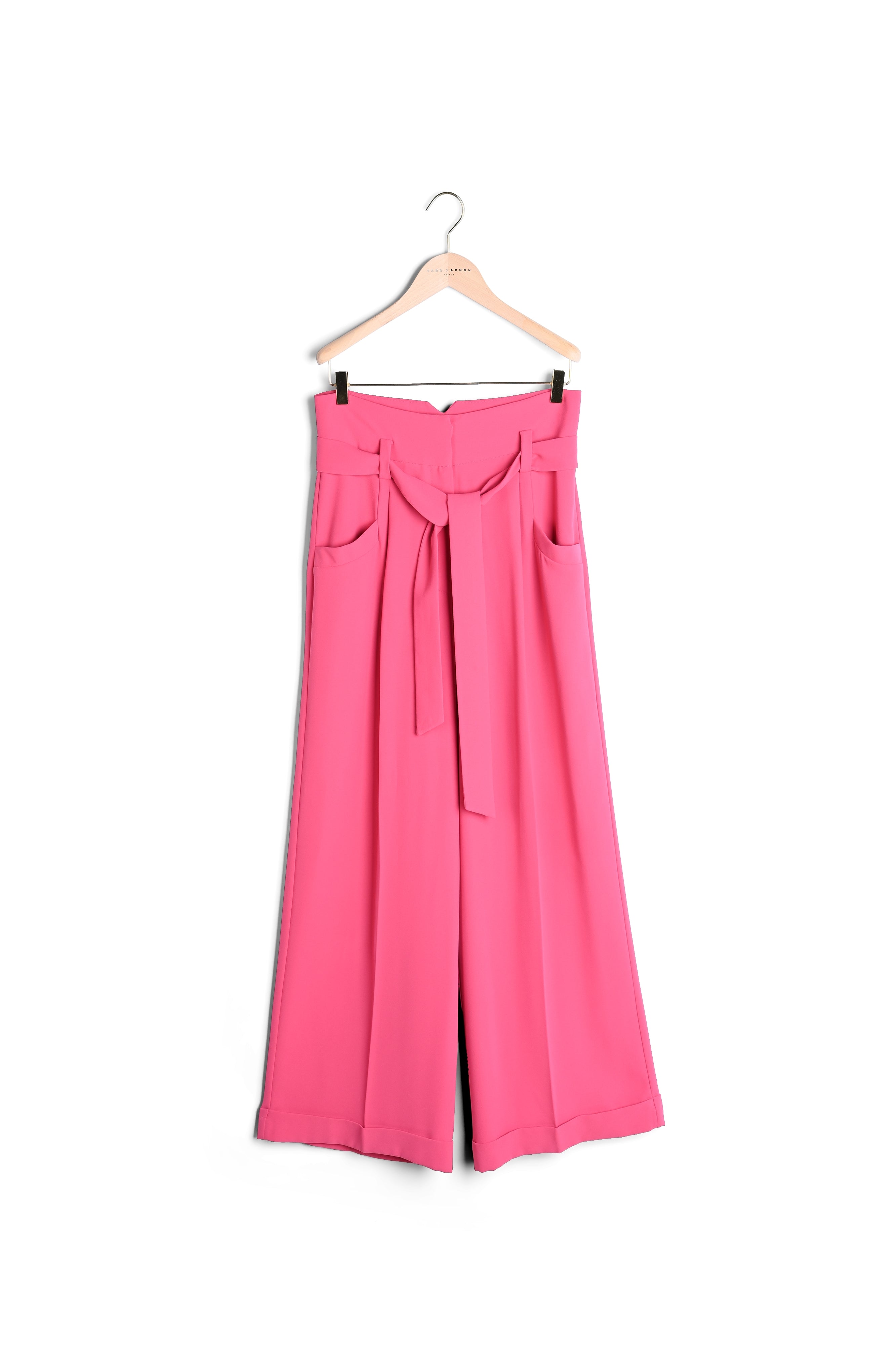 Pantalon Pyla rose en crêpe Faume - seconde main