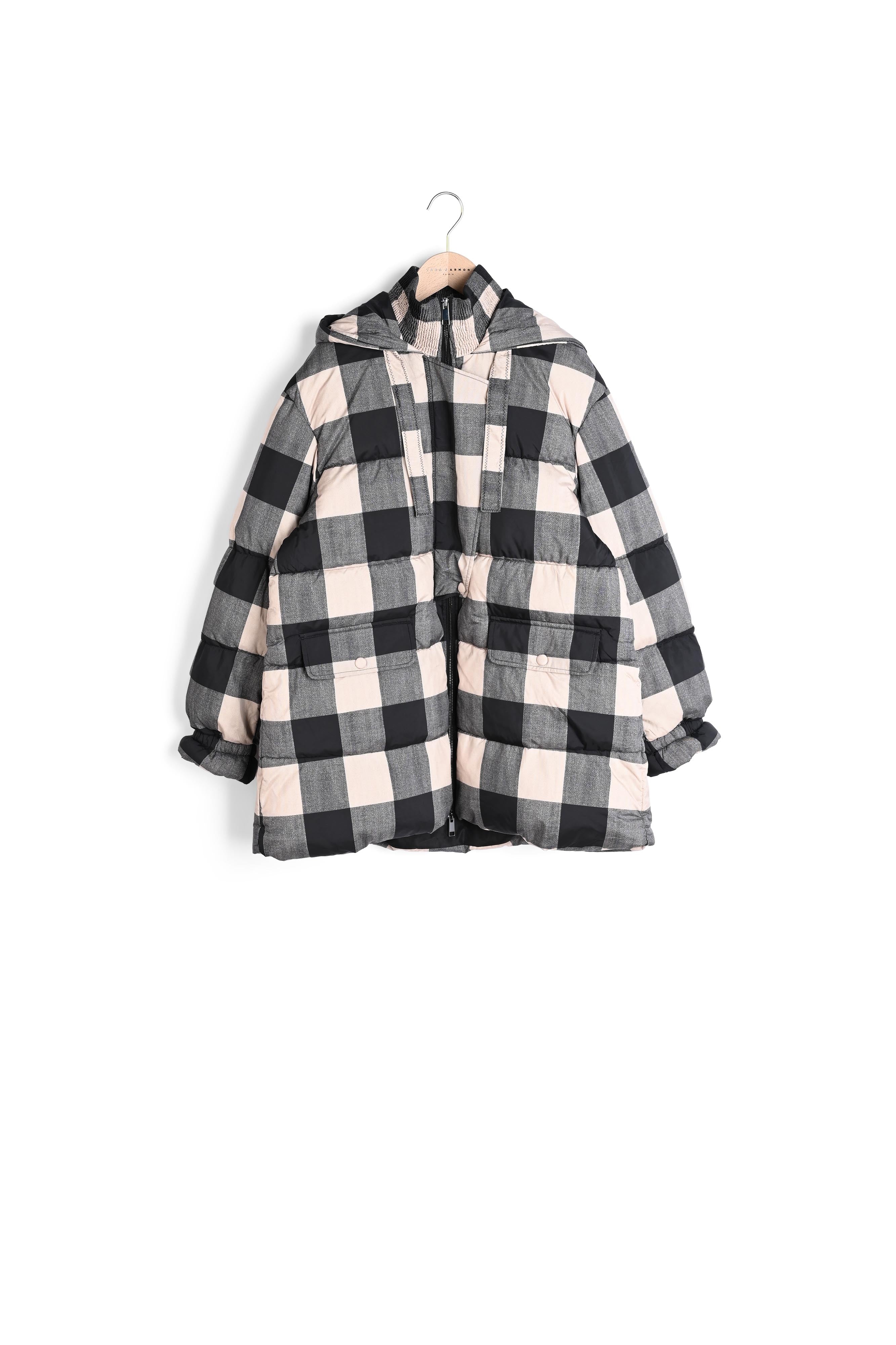 Doudoune Daphne noire en vichy matelassée Faume - seconde main