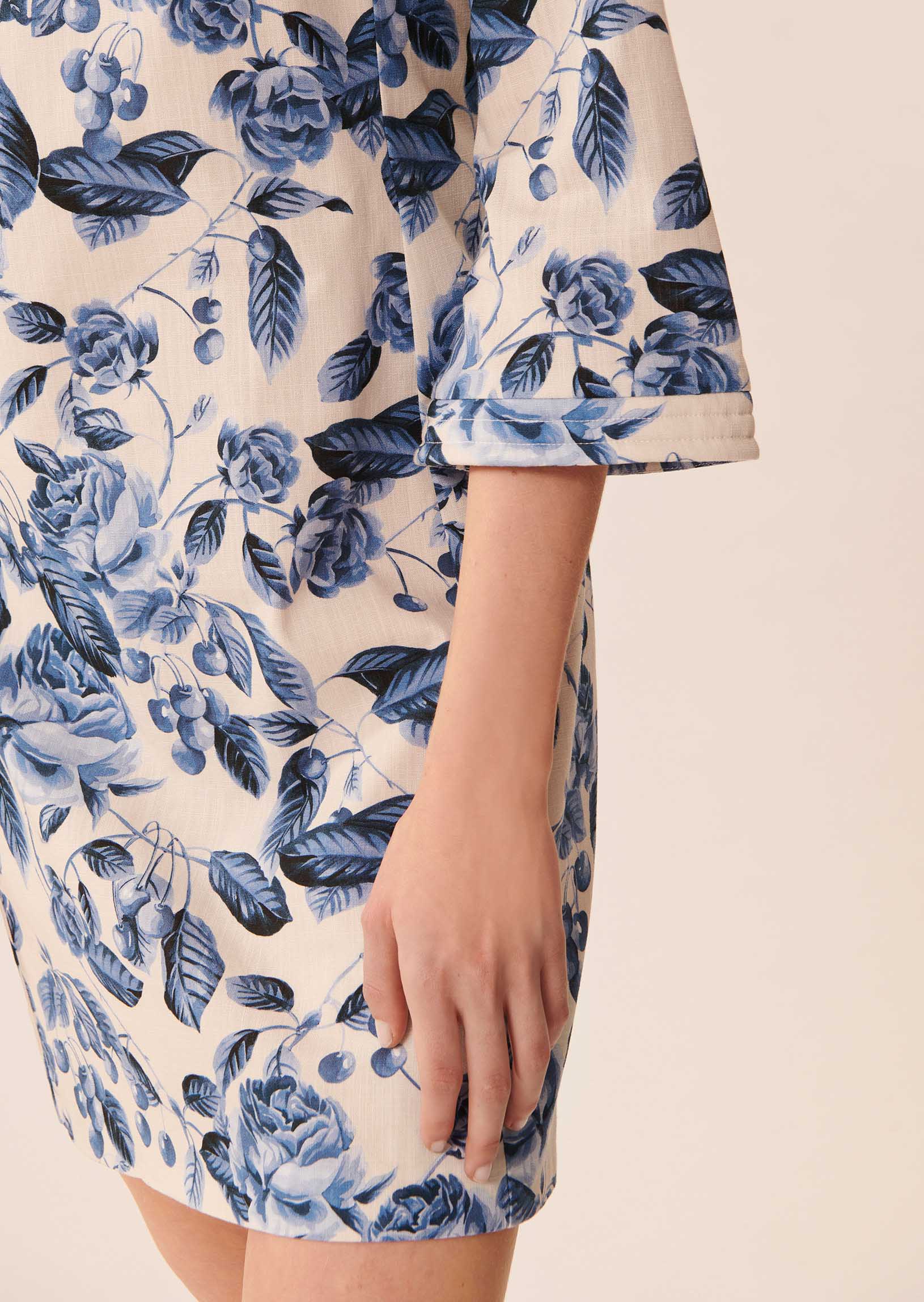 Robe Rivanna bleue imprimé à fleurs en coton Faume - seconde main