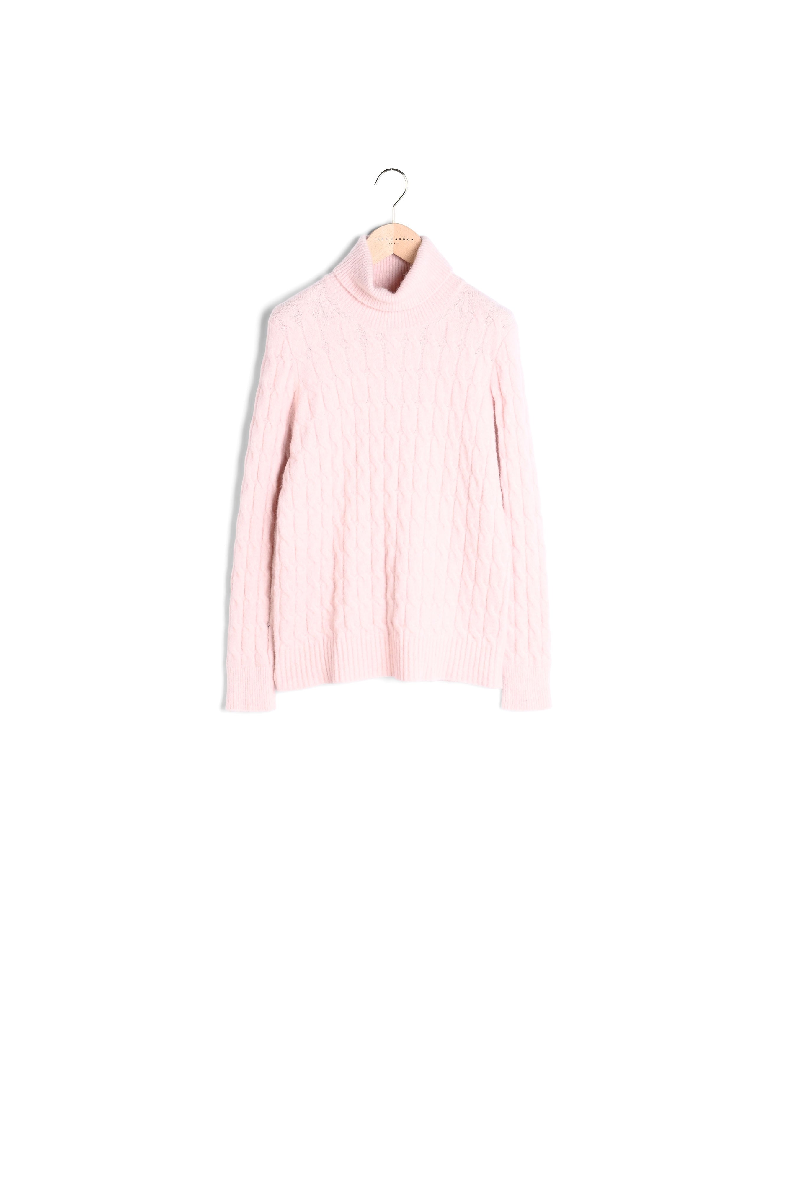 Pull Phybie rose pâle en maille doudou Faume - seconde main