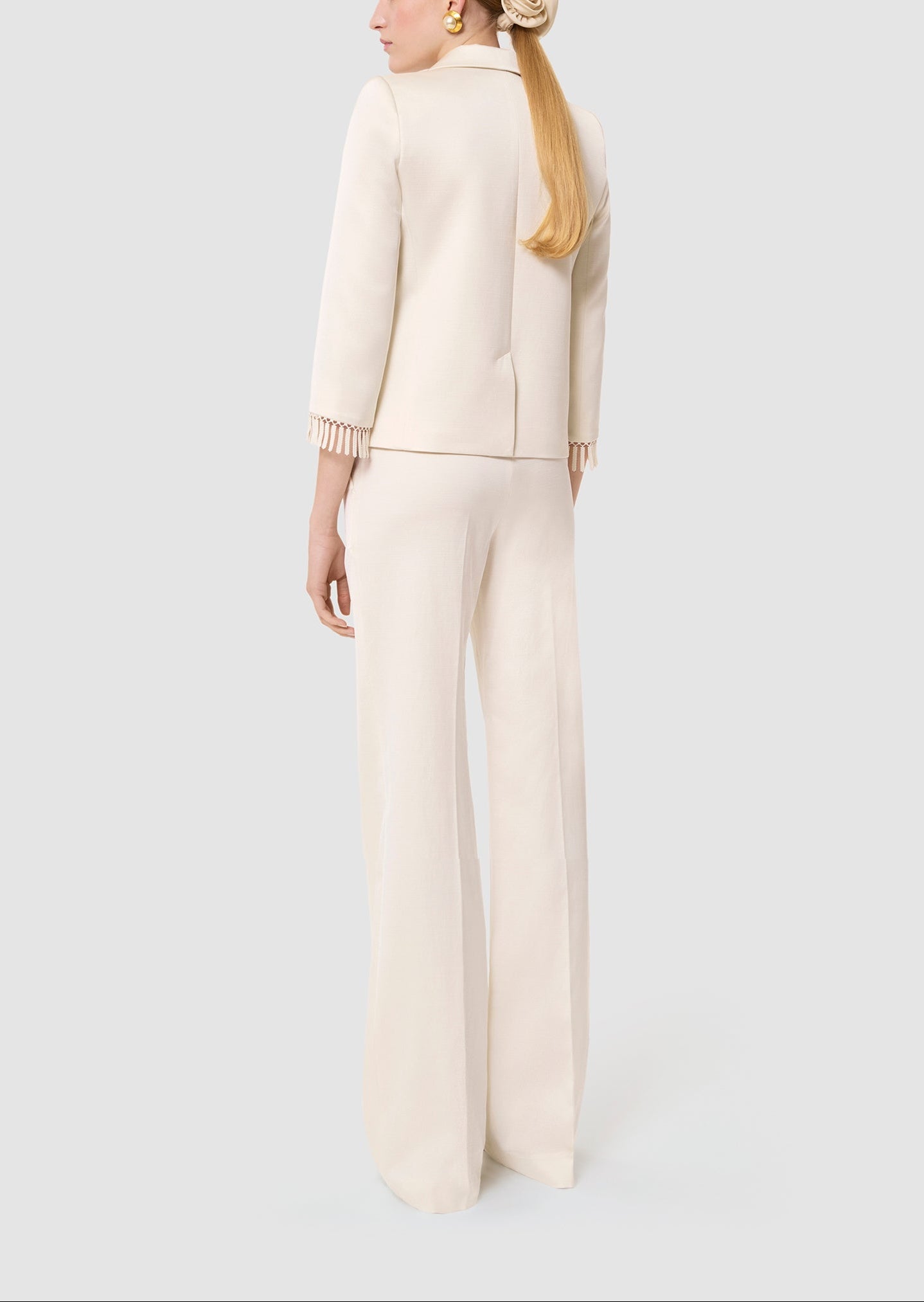 Veste écrue en lin satiné Valensole Faume - seconde main