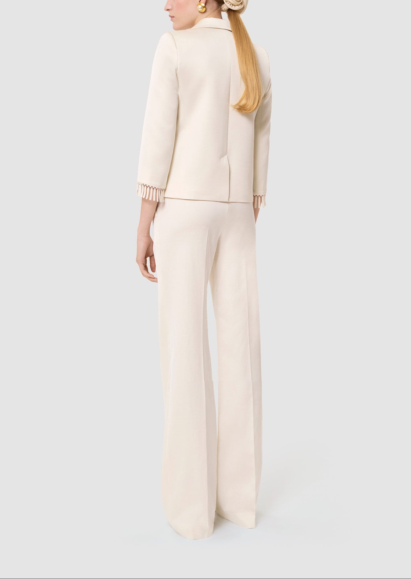 Veste écrue en lin satiné Valensole Faume - seconde main