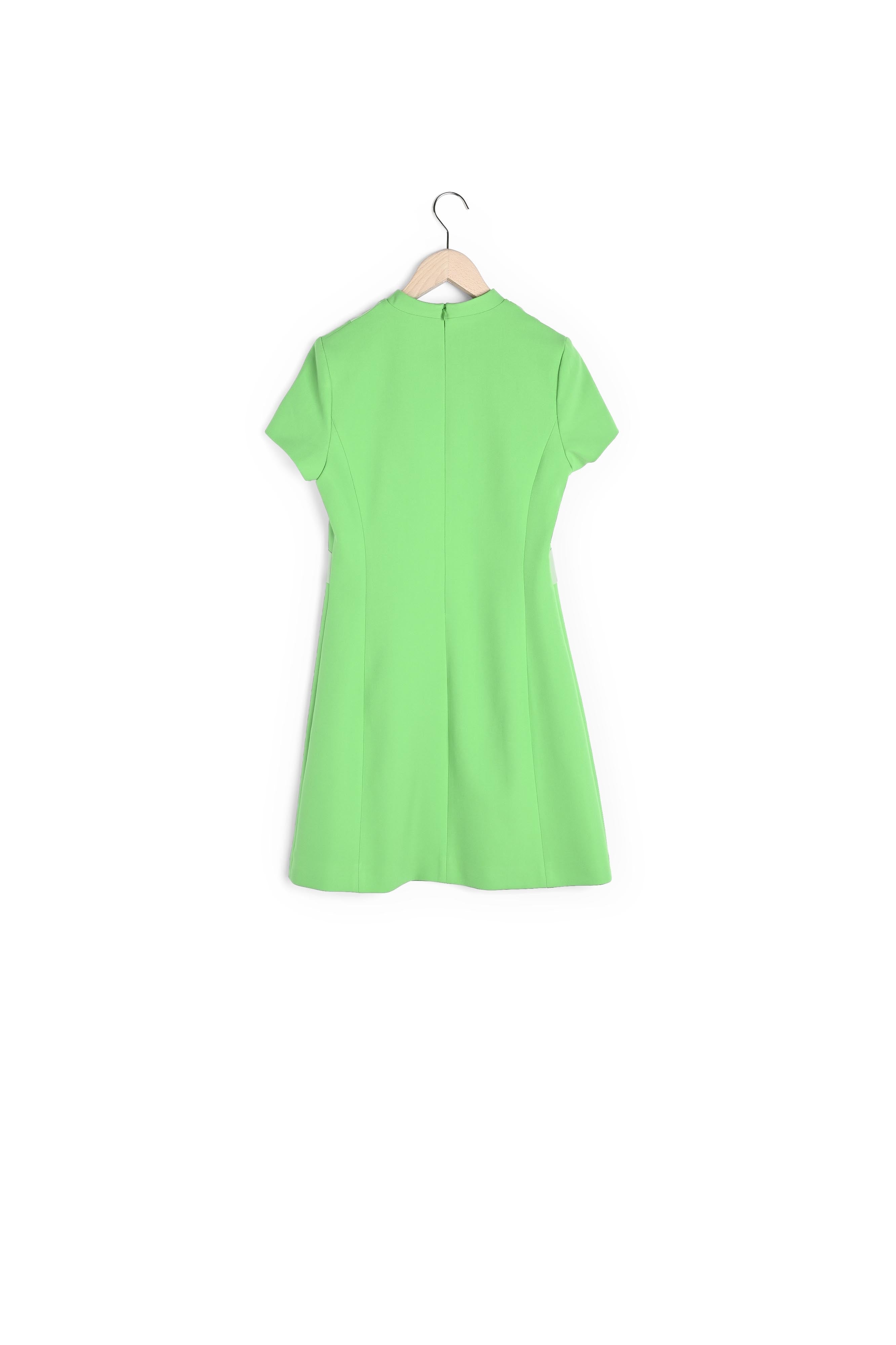 Robe Raquel verte en toile double Faume - seconde main