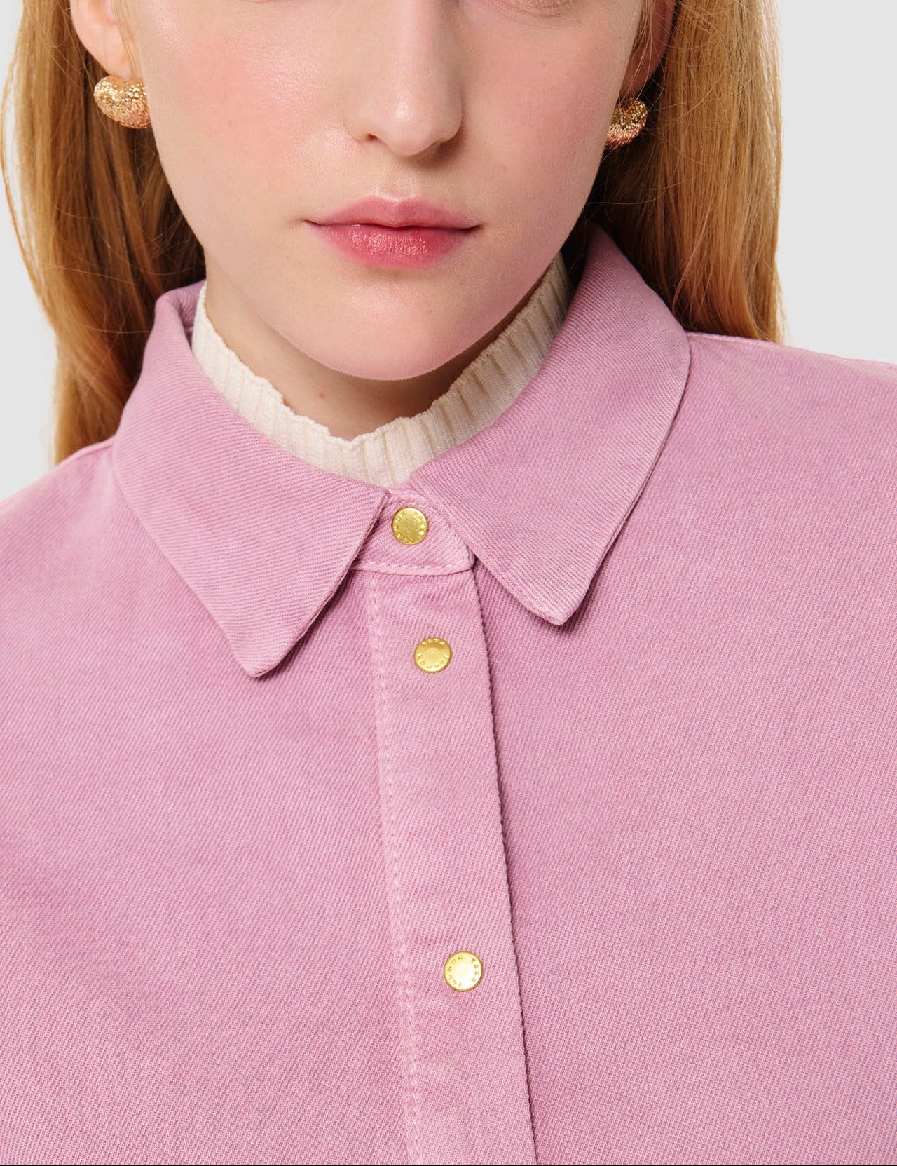 Chemise rose en denim Camilia Faume - seconde main