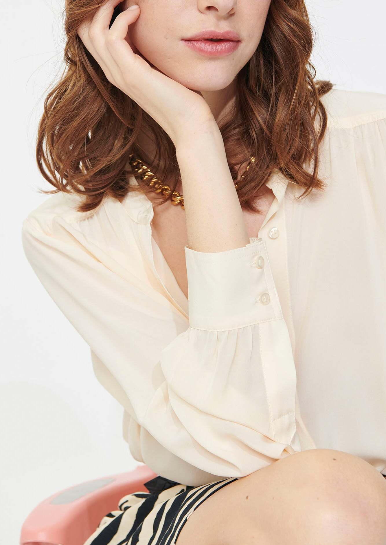 Chemise Coline écrue en crêpe Faume - seconde main