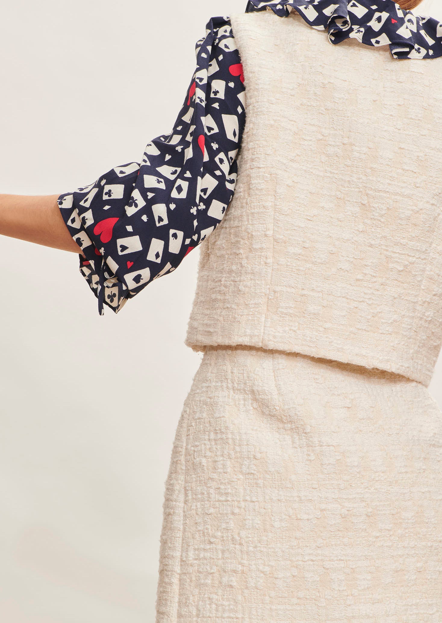 Top Tocqueville écru en tweed Faume - seconde main