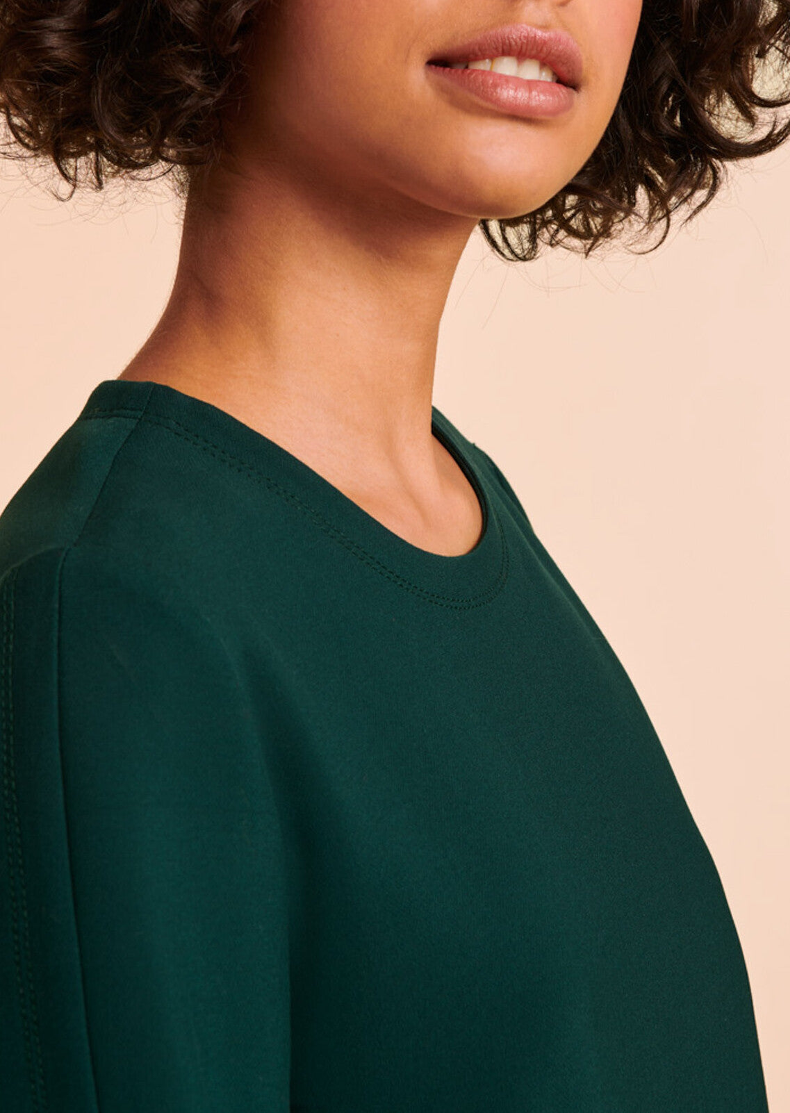 Robe courte vert bouteille en toile double Faume - seconde main