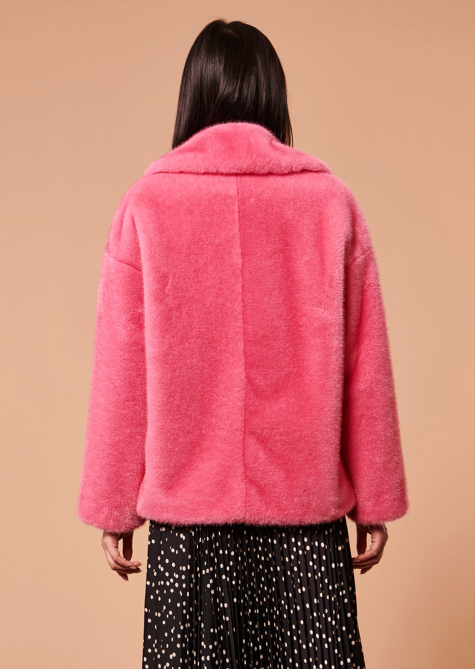 Manteau Matt rose en fausse fourrure Faume - seconde main