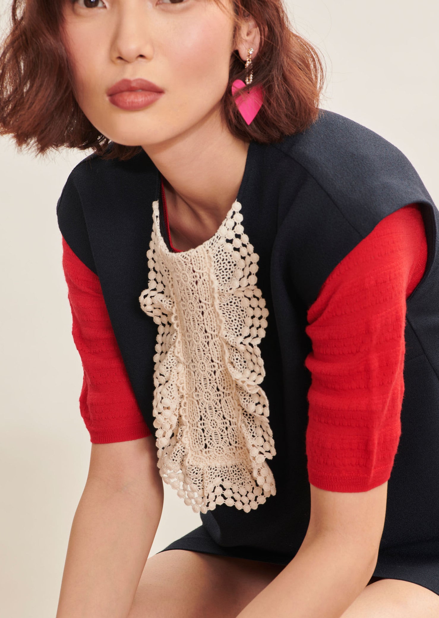 Robe Reeka bleu nuit en crêpe Faume - seconde main