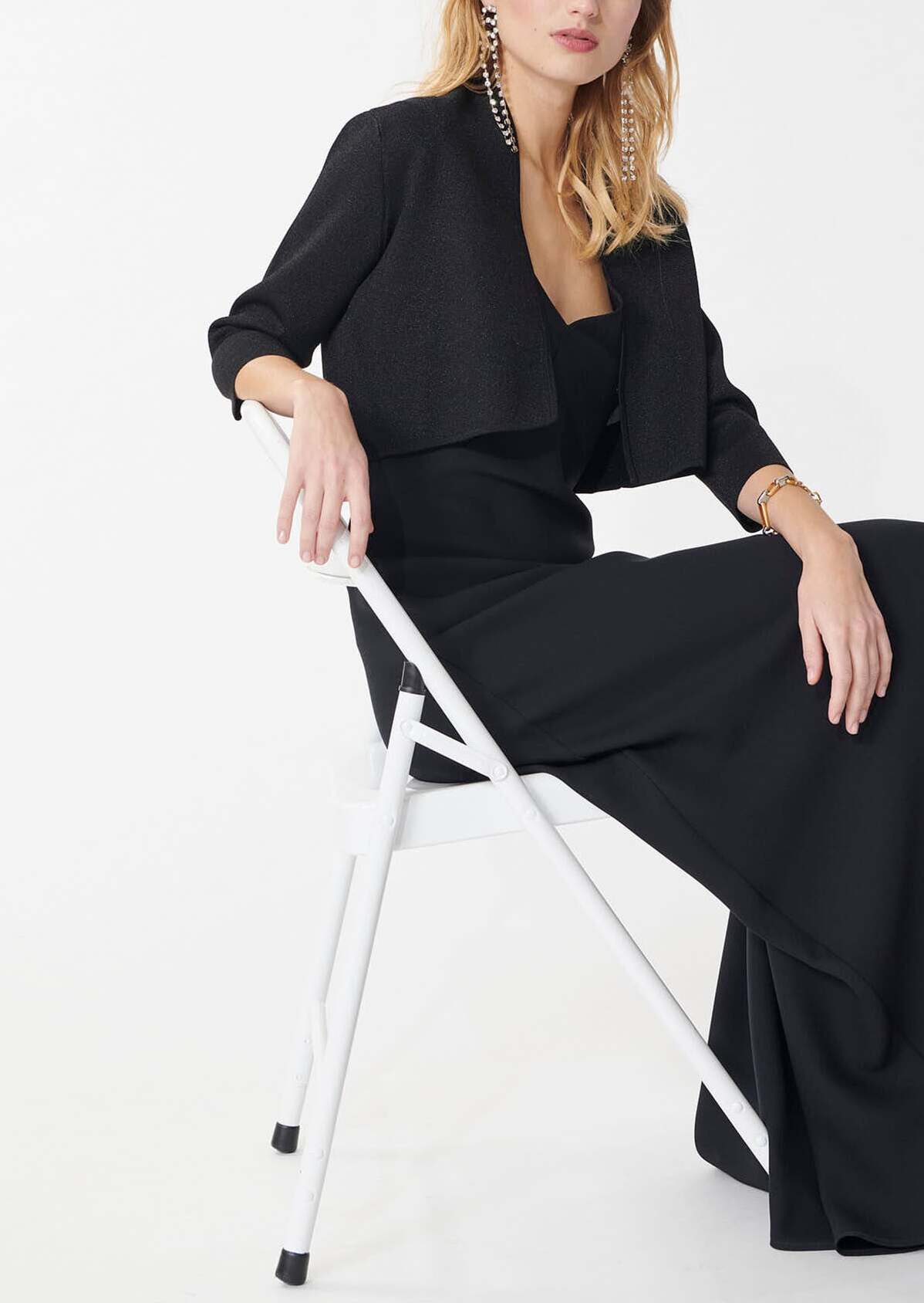 Gilet Groom noir court en maille compacte Faume - seconde main