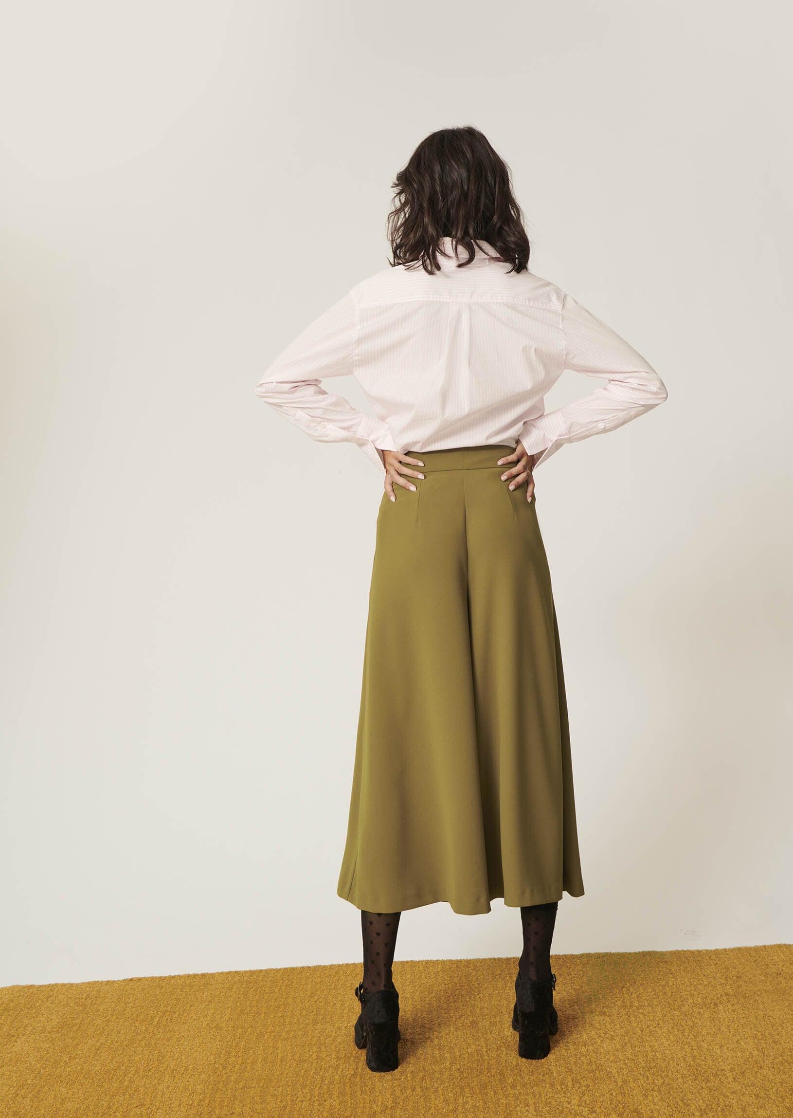 Pantalon Patsy bronze en crêpe Faume - seconde main