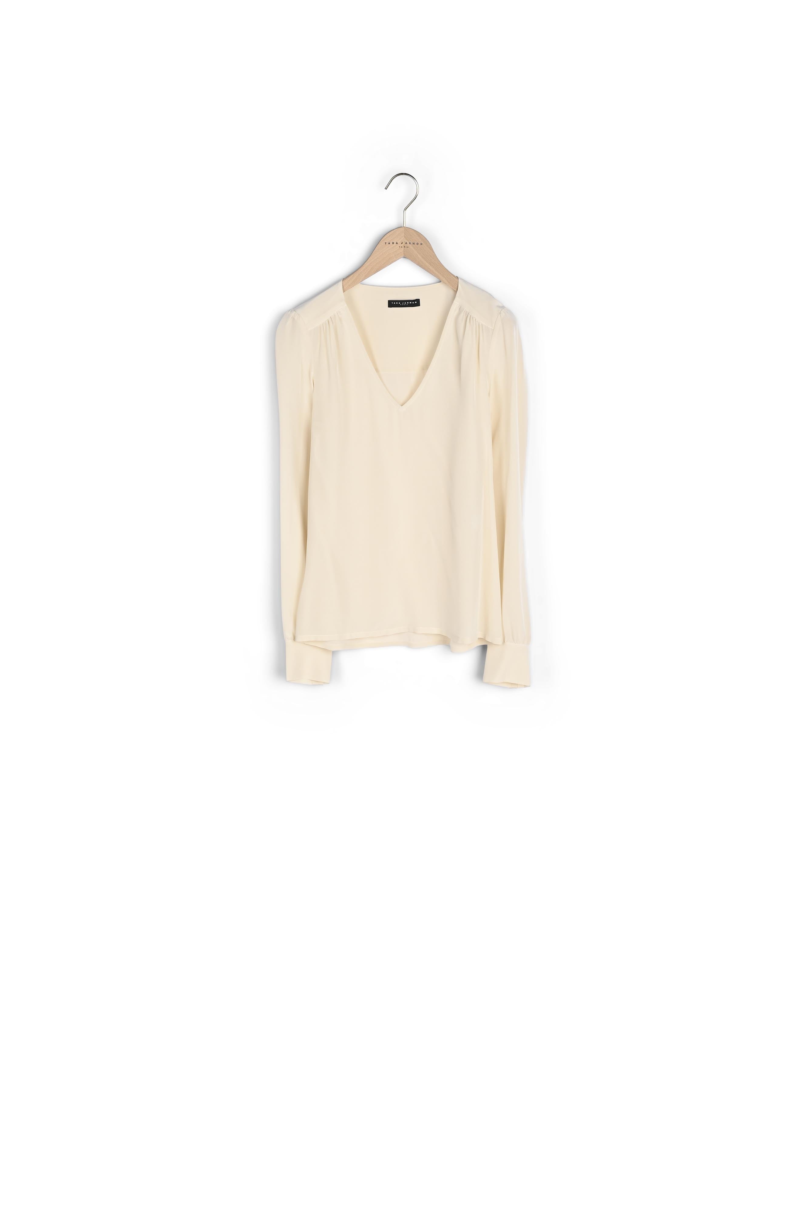 Blouse Tabene écrue en crêpe de chine Faume - seconde main